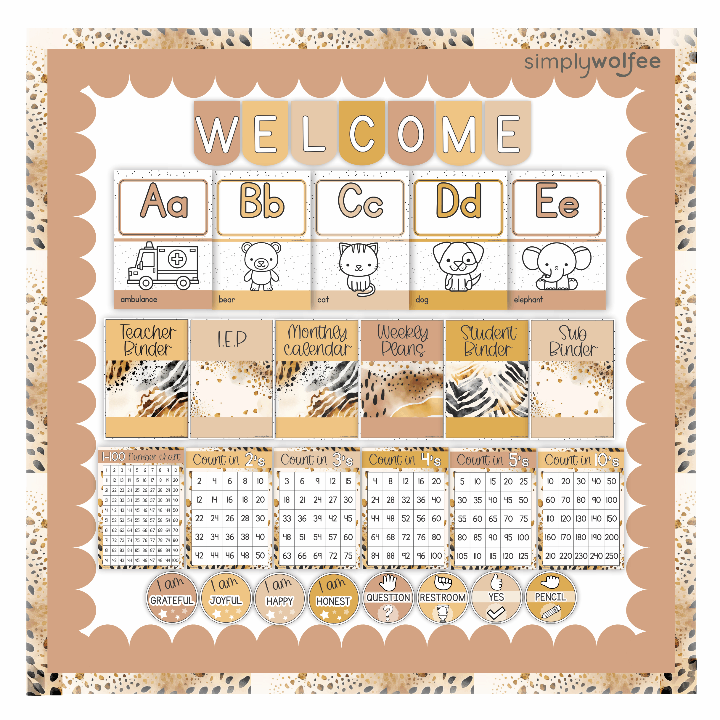 Animal Prints Class Decor - Full Bundle Editable - Image 3