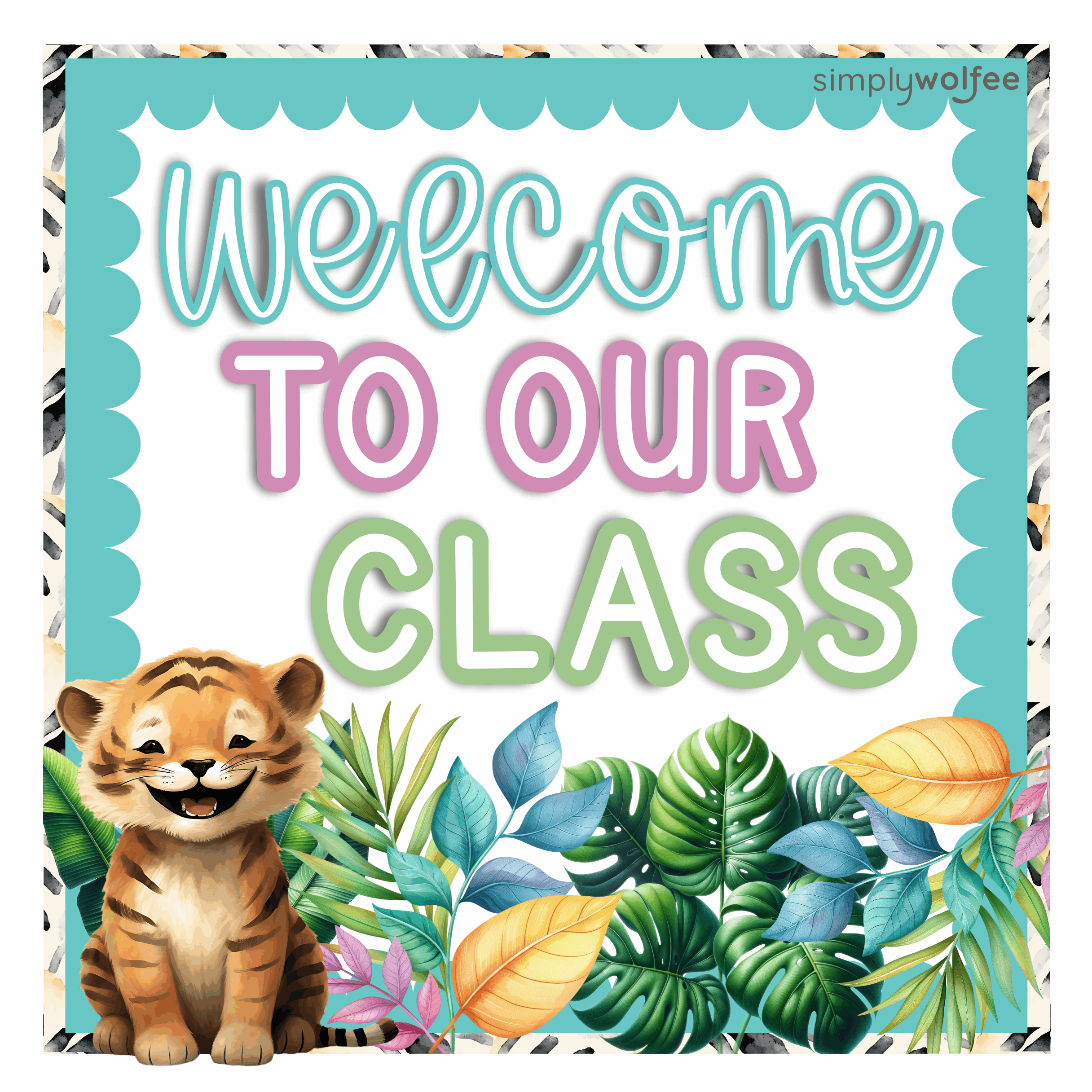 Bright Safari Class Decor - Full Bundle Editable - Image 2