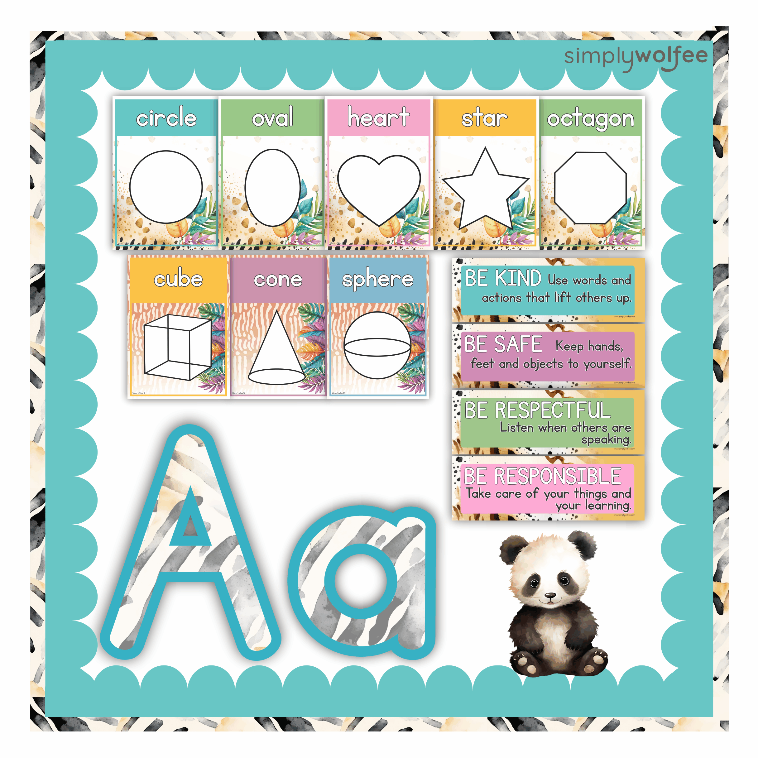 Bright Safari Class Decor - Full Bundle Editable - Image 4
