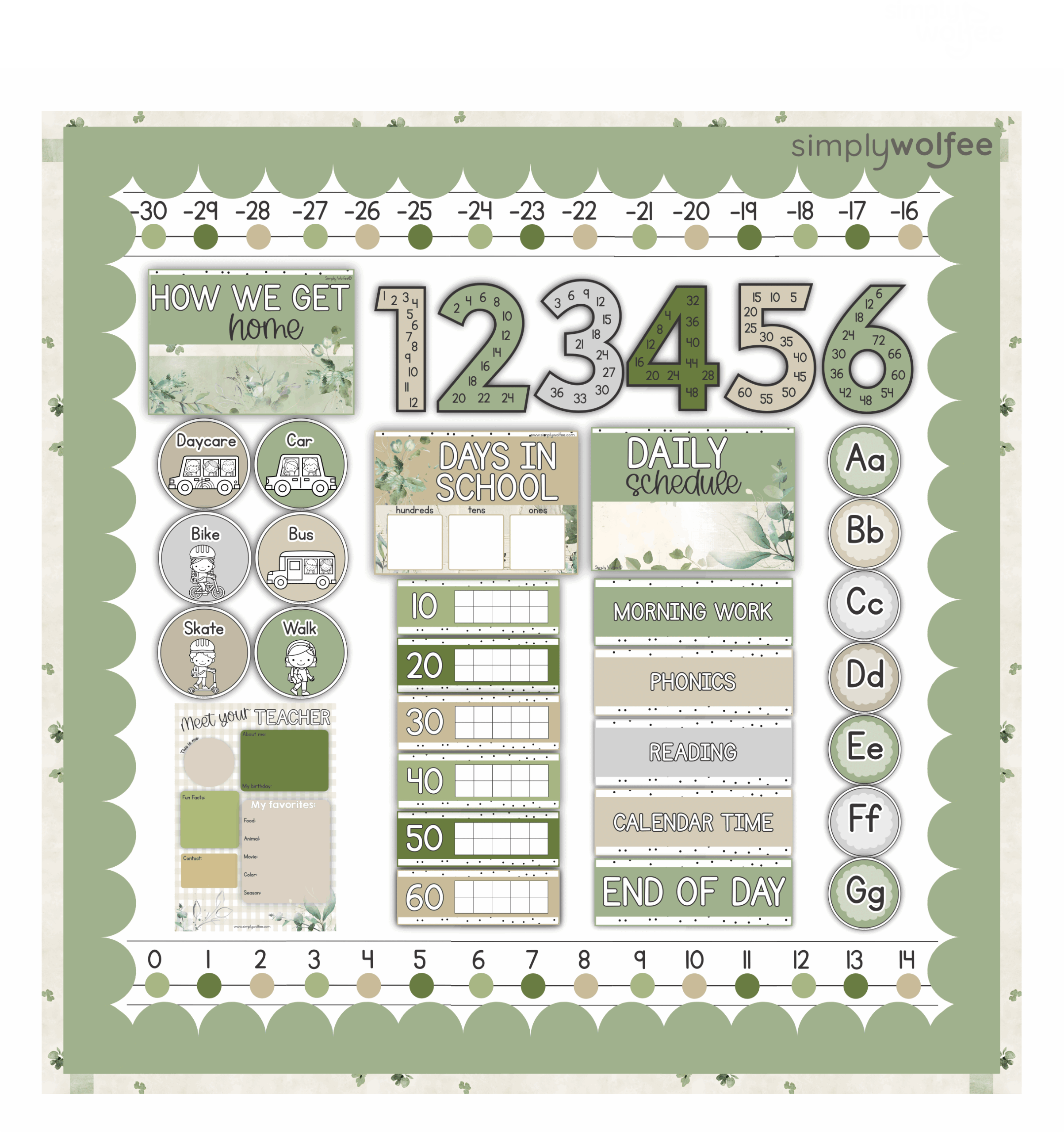 Eucalyptus Class Decor - Full Bundle Editable - Image 5