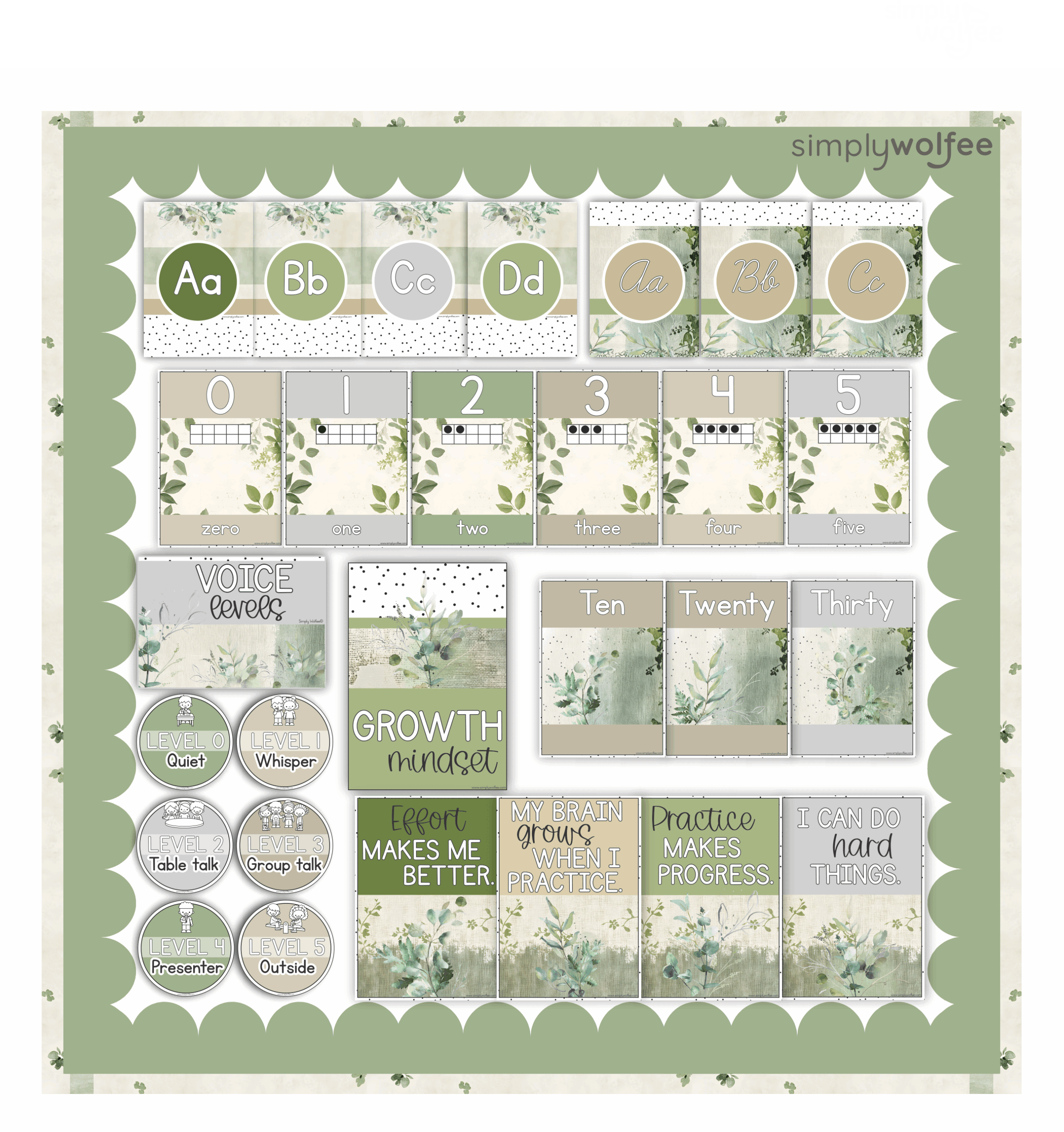 Eucalyptus Class Decor - Full Bundle Editable - Image 6