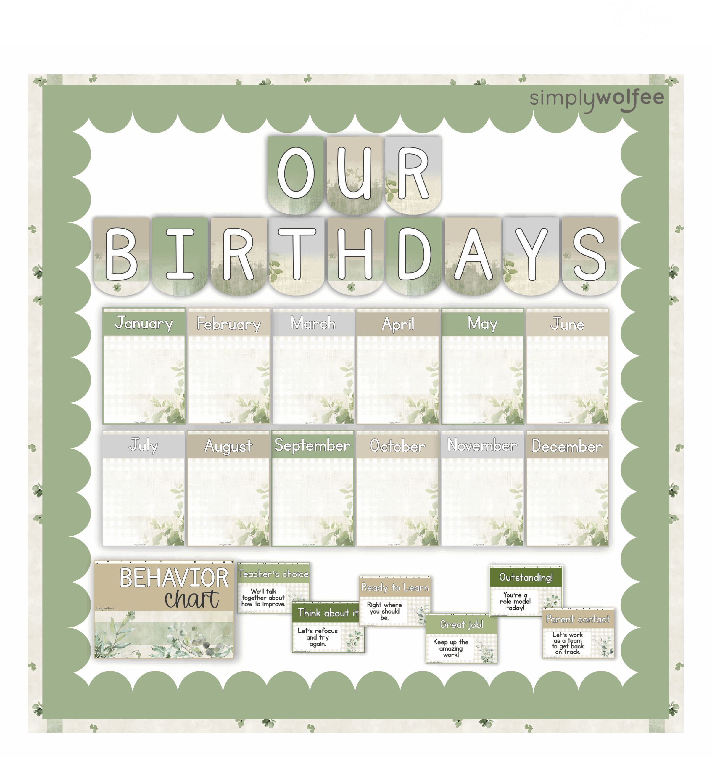 Eucalyptus Class Decor - Full Bundle Editable - Image 7