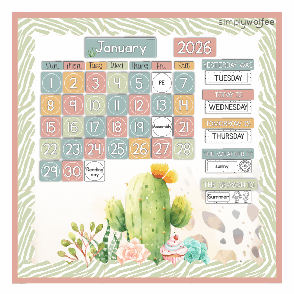 Funky Zebra Class Decor - Full Bundle Editable - Simply Wolfee - Image 8