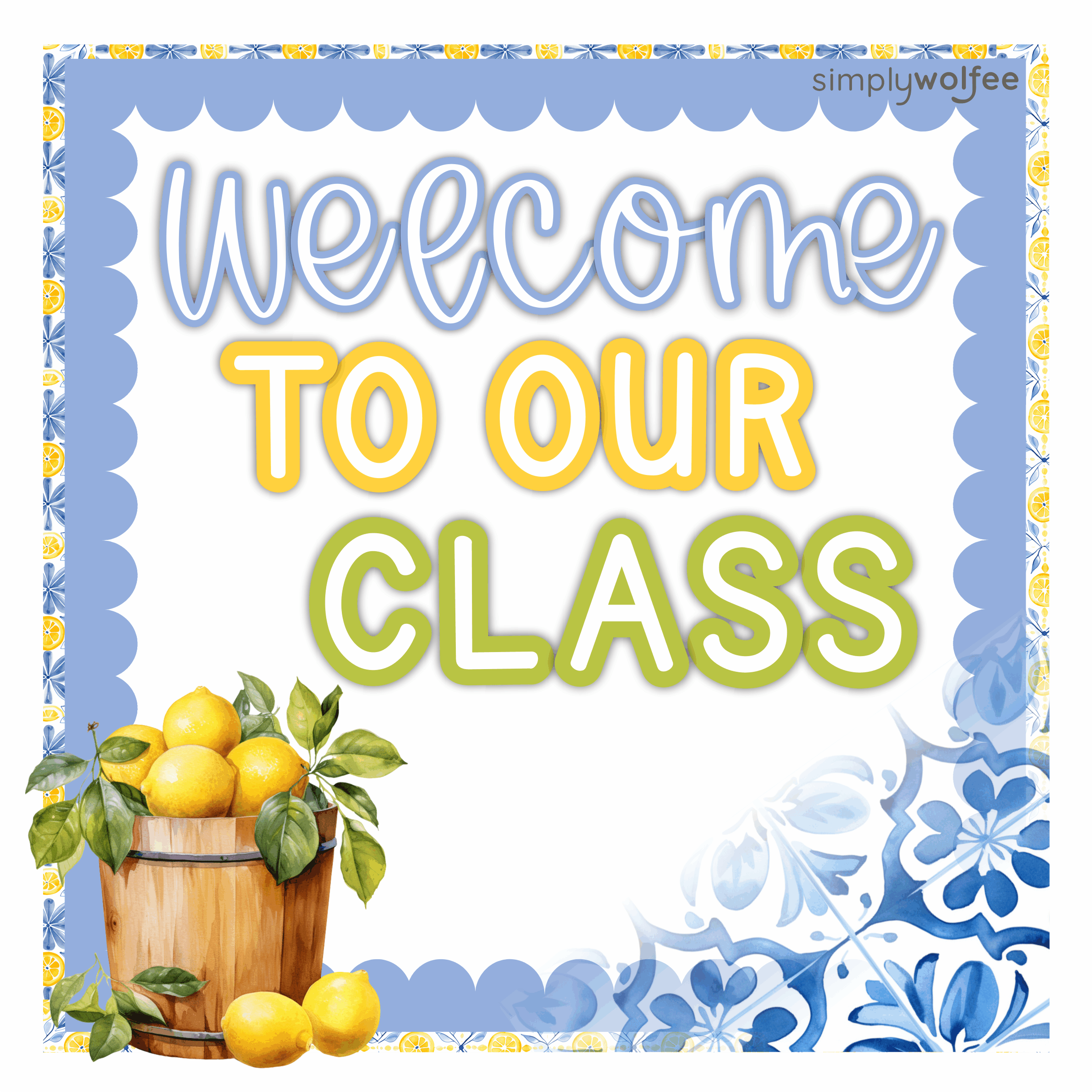 Lemon & Delft Class Decor - Full Bundle Editable - Image 2