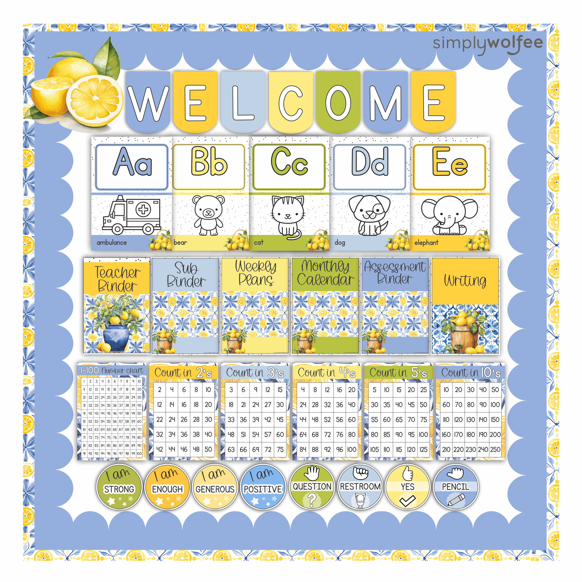Lemon & Delft Class Decor - Full Bundle Editable - Image 3