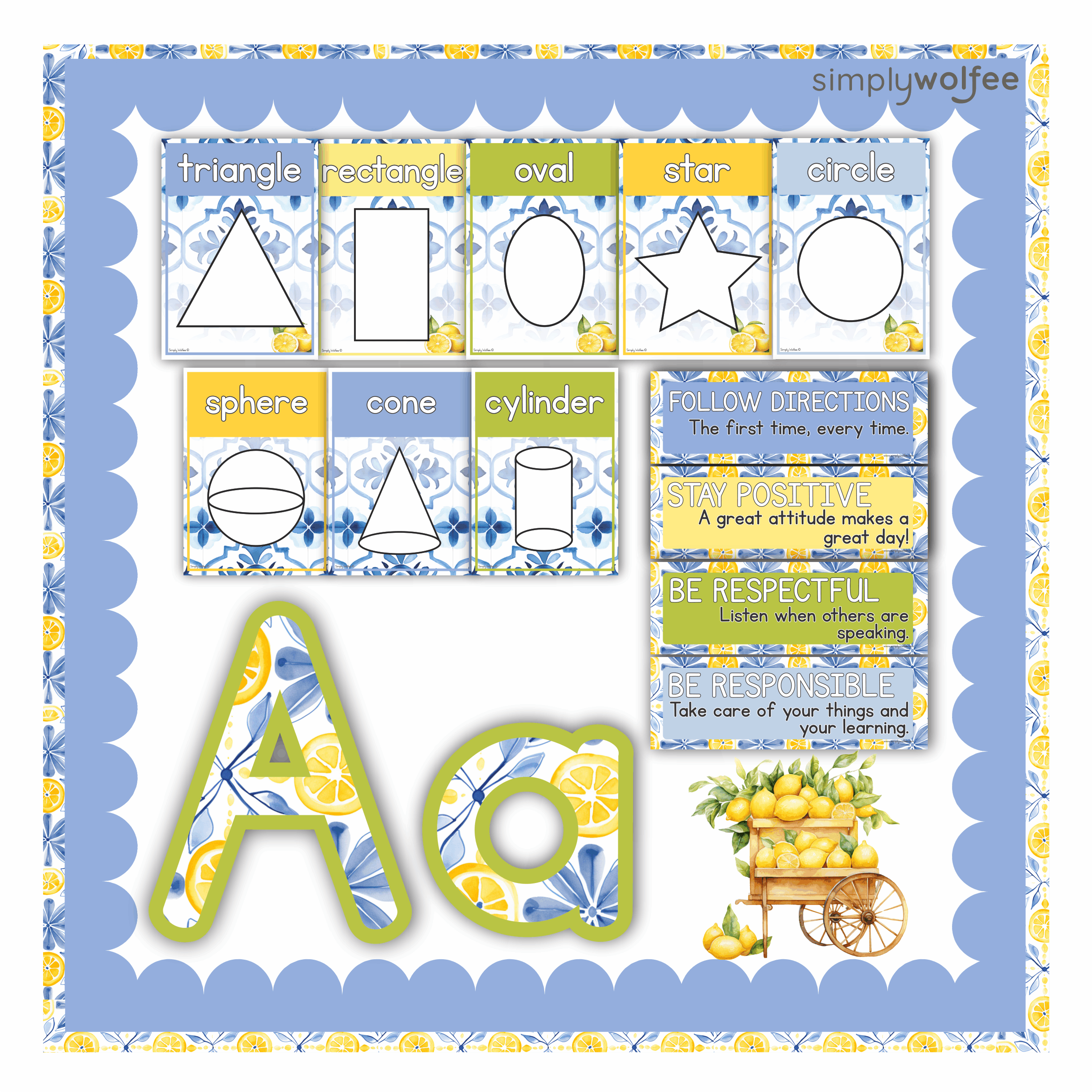 Lemon & Delft Class Decor - Full Bundle Editable - Image 4