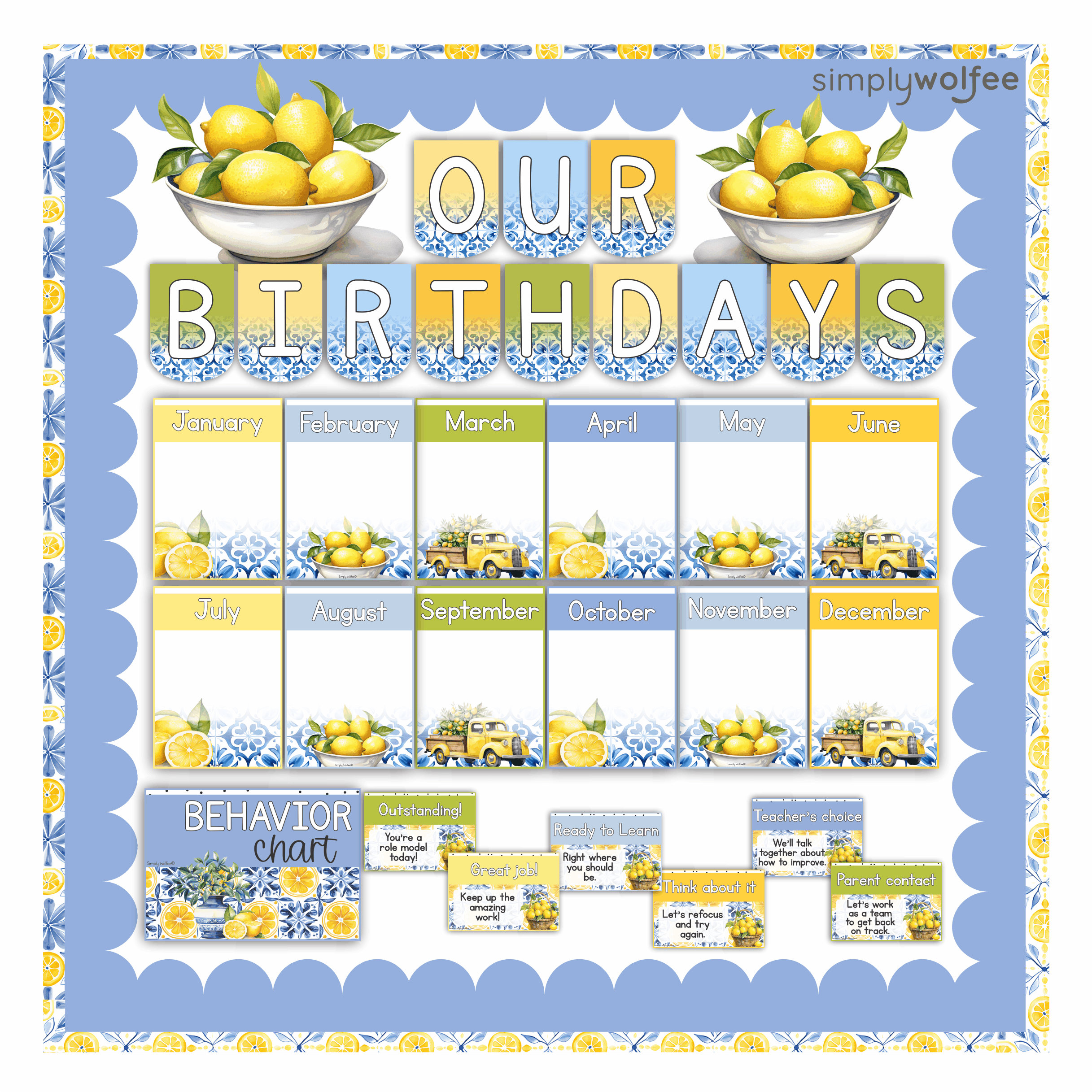Lemon & Delft Class Decor - Full Bundle Editable - Image 7