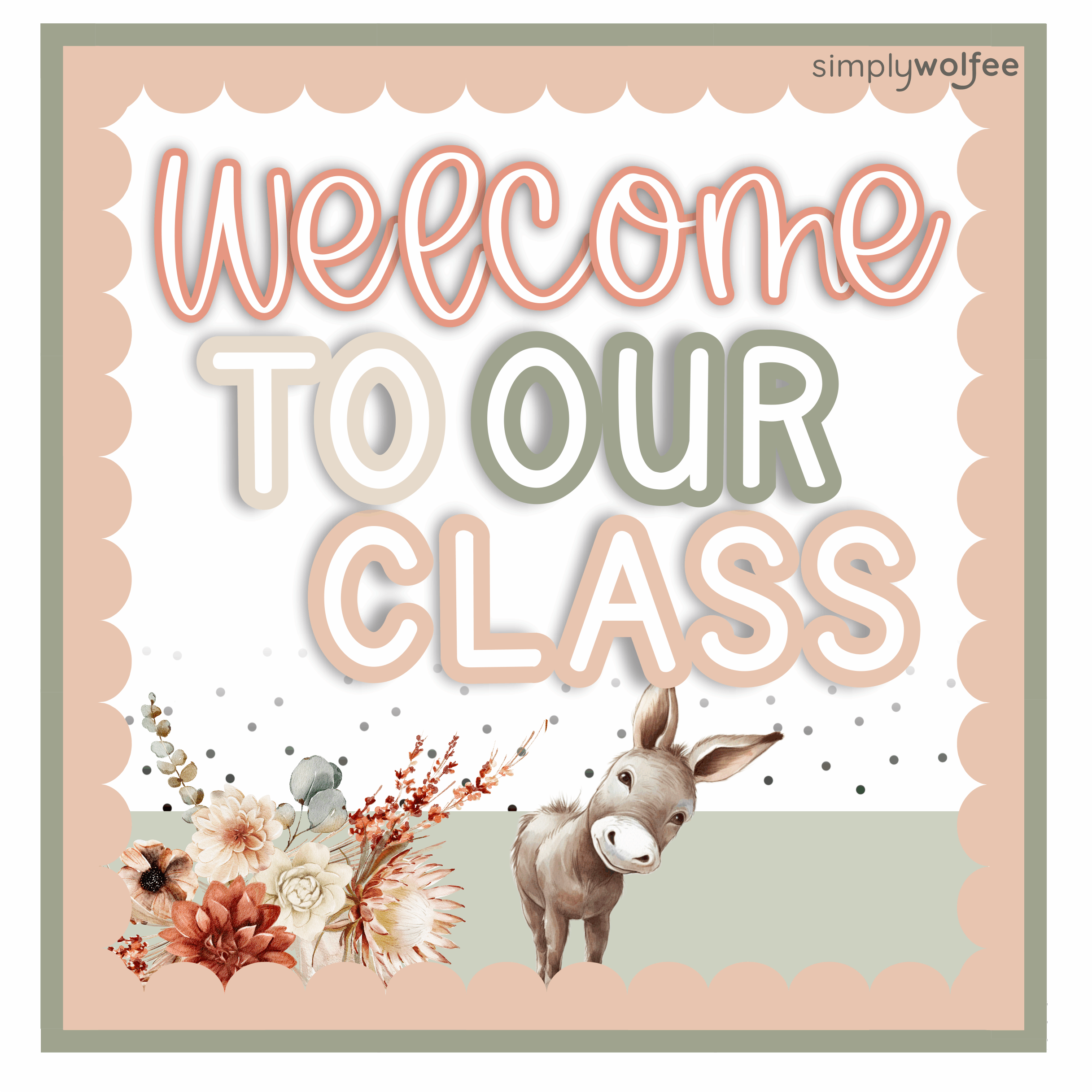 Modern Donkey Class Decor - Full Bundle Editable - Image 2