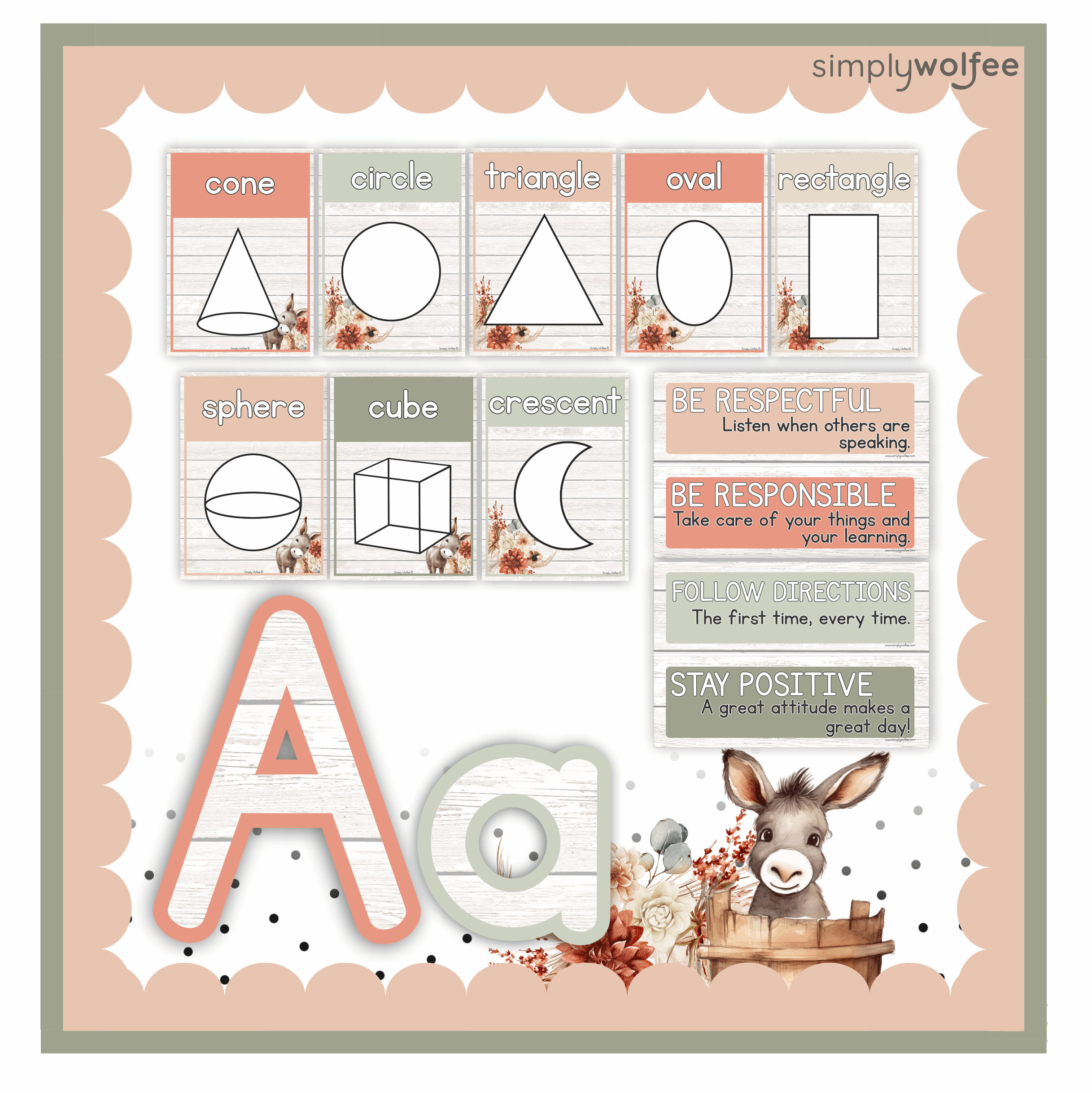 Modern Donkey Class Decor - Full Bundle Editable - Image 4