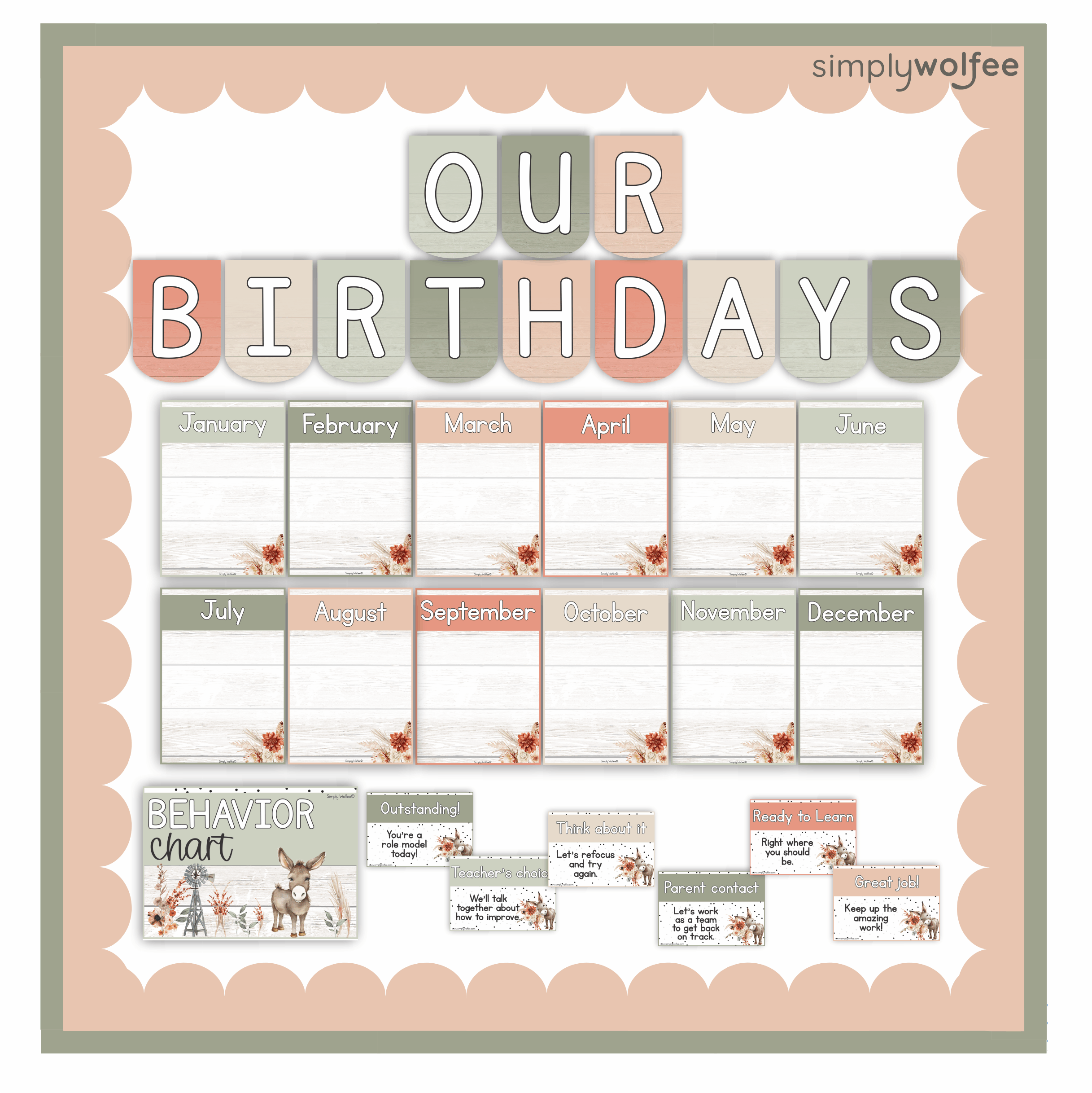 Modern Donkey Class Decor - Full Bundle Editable - Image 7