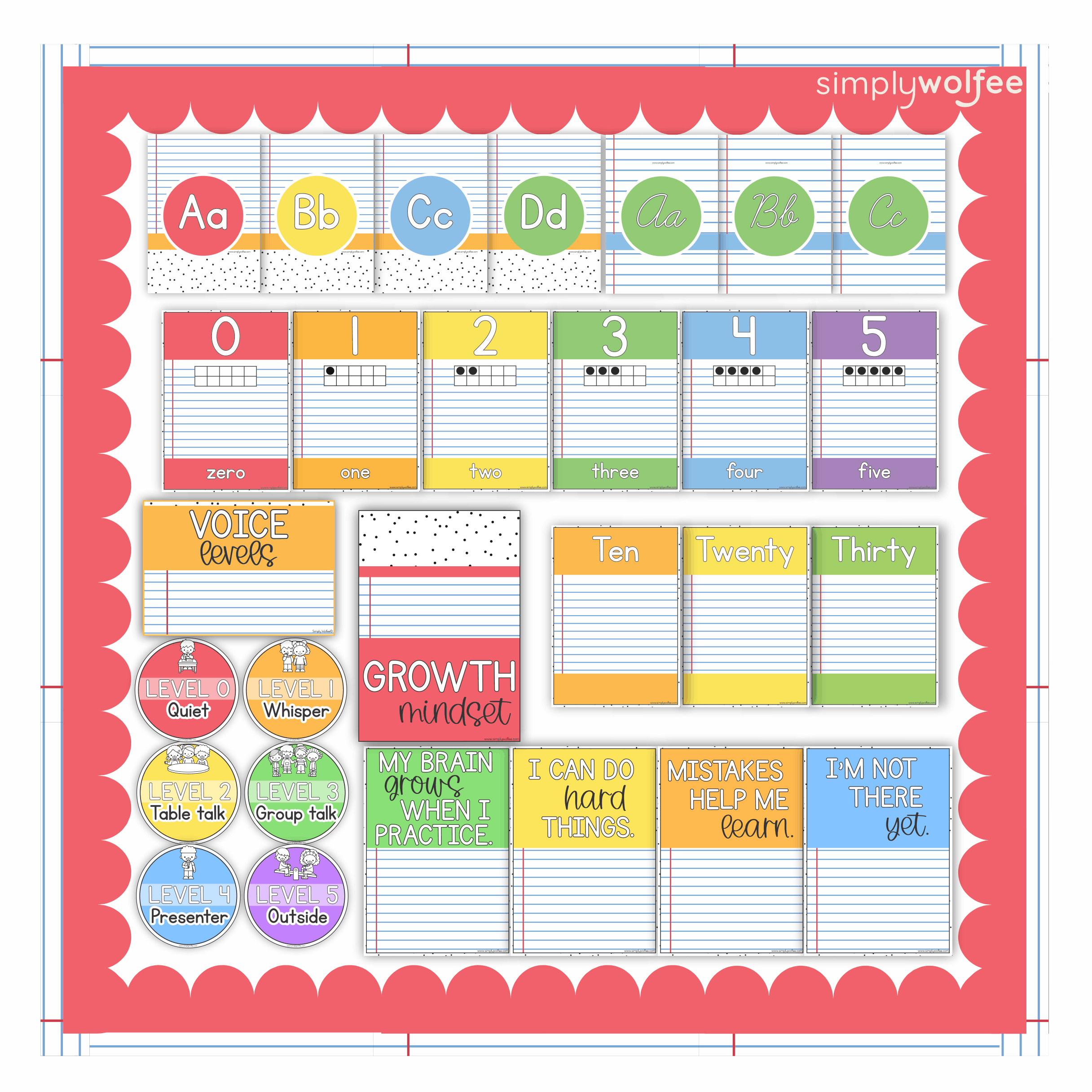 Notes & Pastel Class Decor - Full Bundle Editable - Image 6