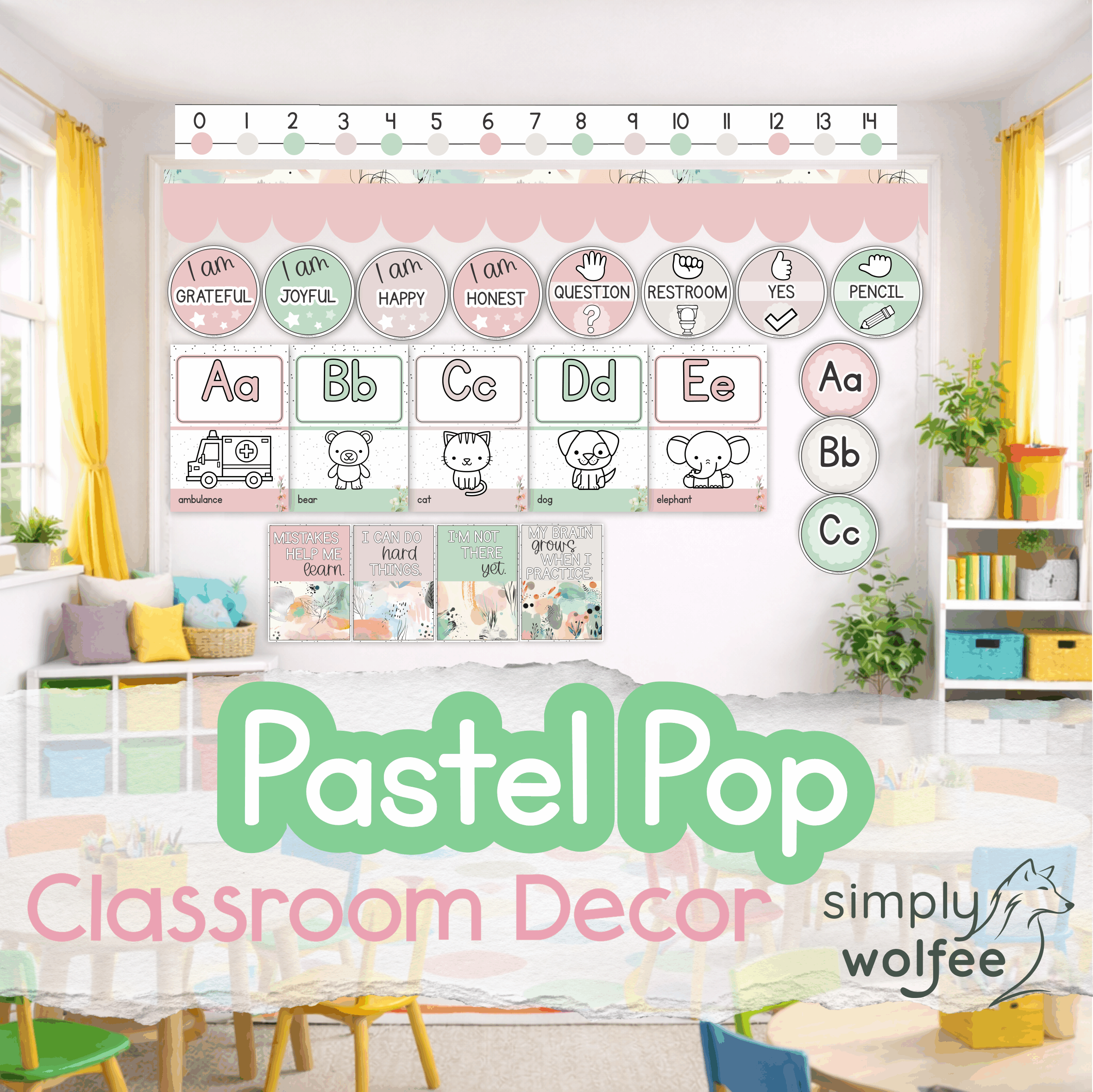 Pastel Pop Class Decor - Full Bundle Editable