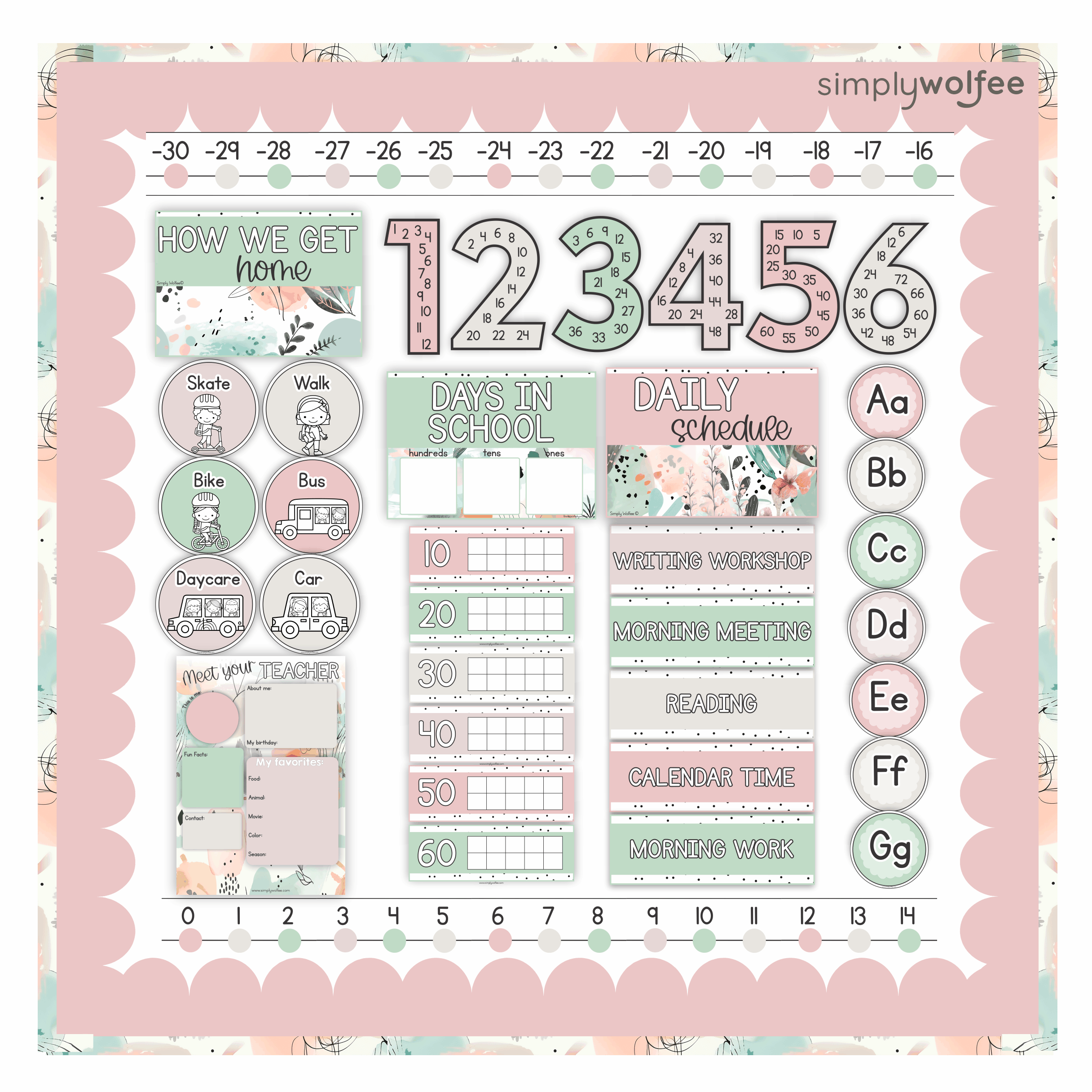 Pastel Pop Class Decor - Full Bundle Editable - Image 5