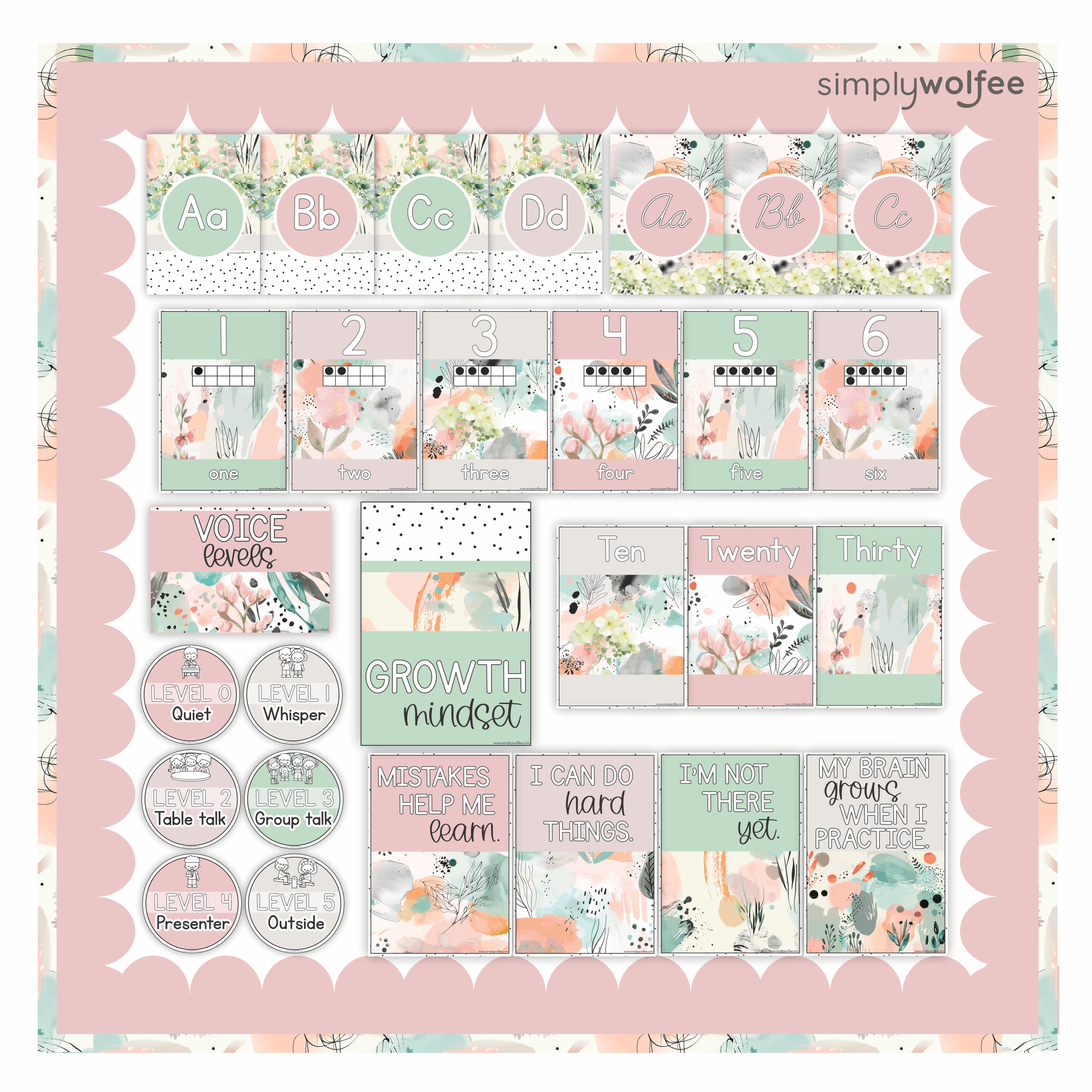 Pastel Pop Class Decor - Full Bundle Editable - Image 6