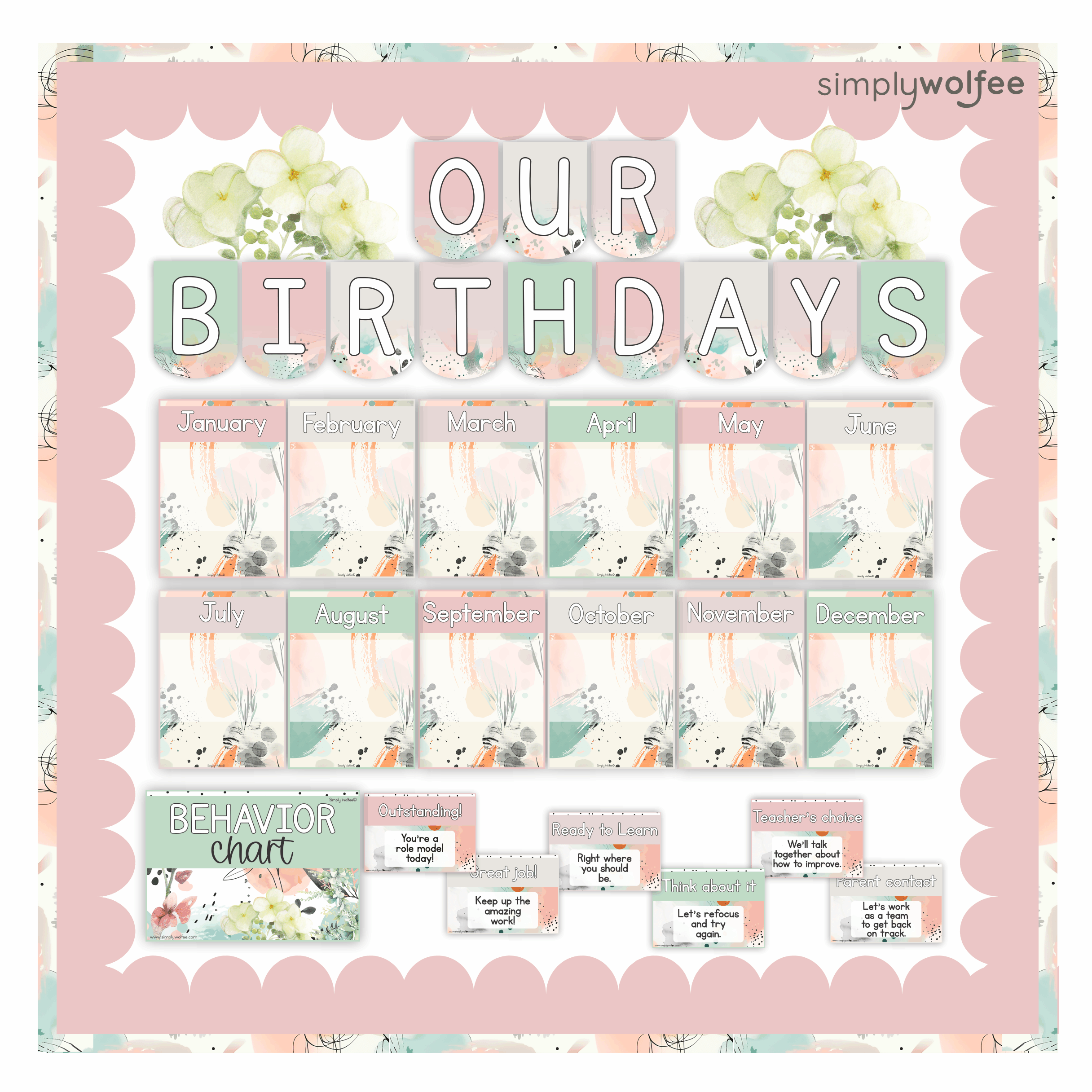 Pastel Pop Class Decor - Full Bundle Editable - Image 7