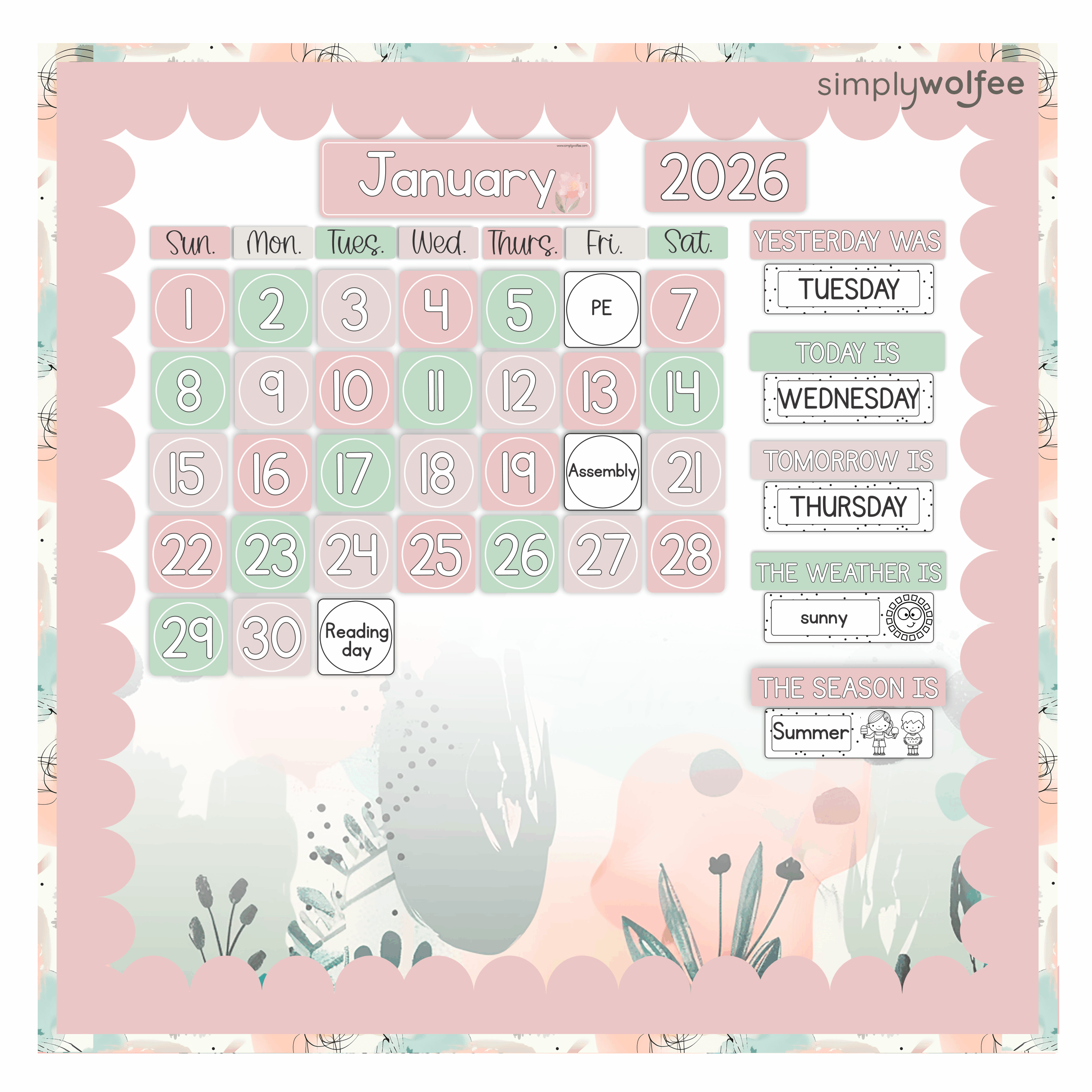 Pastel Pop Class Decor - Full Bundle Editable - Image 8