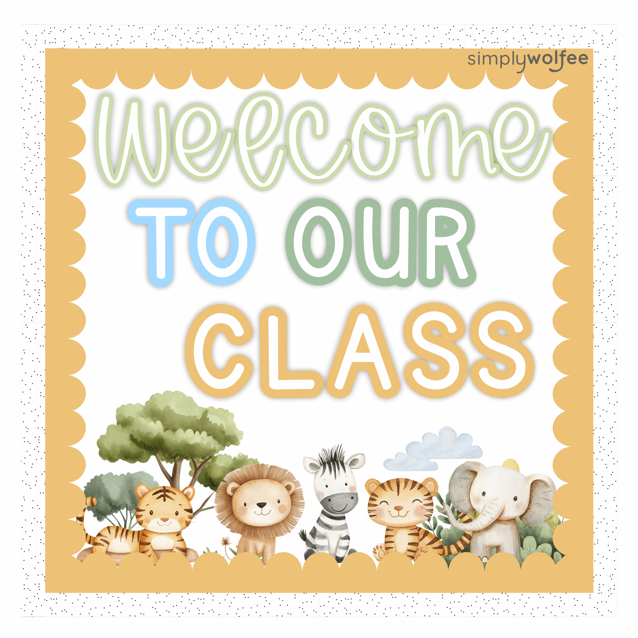 Pastel Safari Class Decor - Full Bundle Editable - Image 2