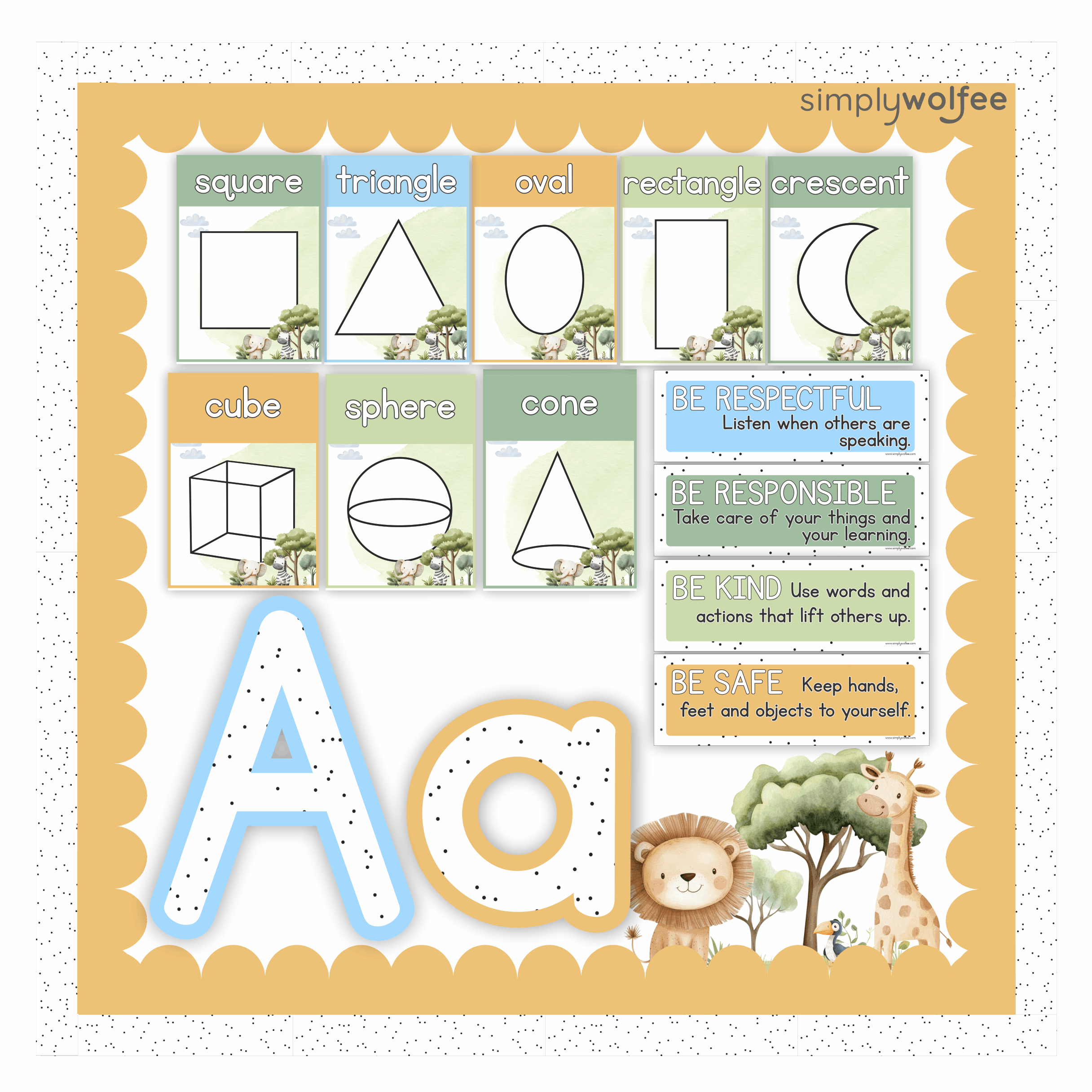 Pastel Safari Class Decor - Full Bundle Editable - Image 4