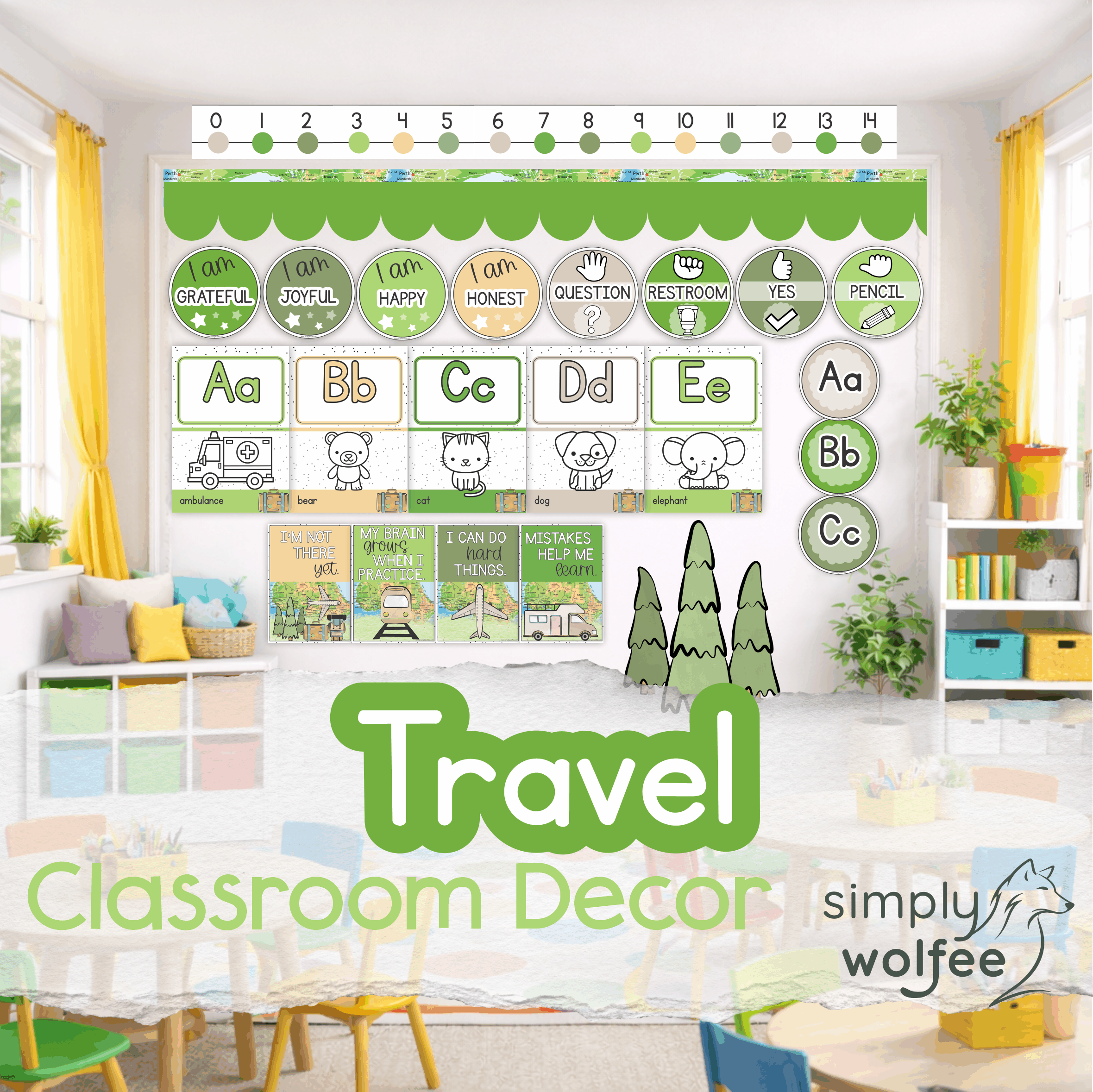 Travel Class Decor - Full Bundle Editable