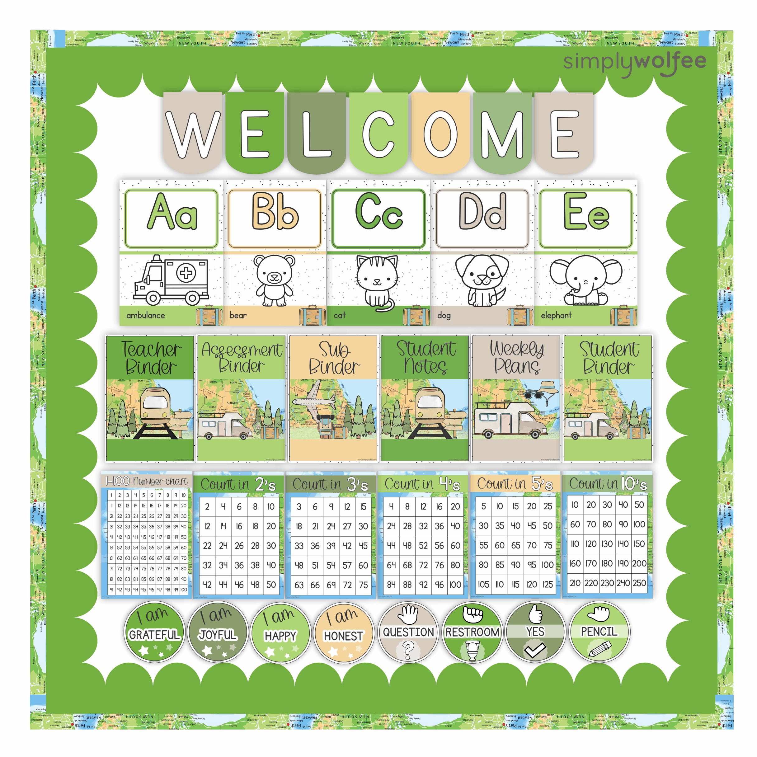 Travel Class Decor - Full Bundle Editable - Image 3