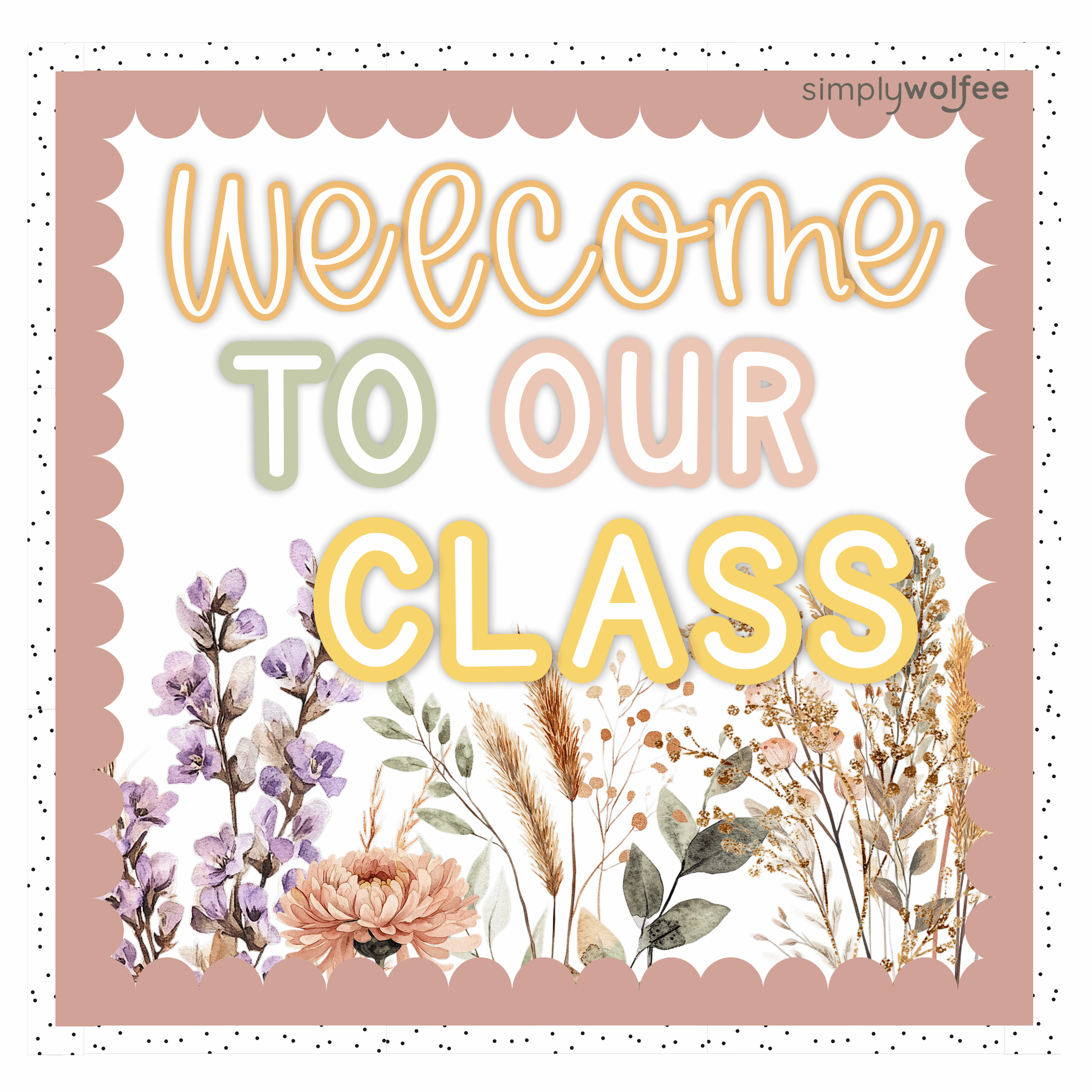 Wild Flowers Class Decor - Full Bundle Editable - Image 2