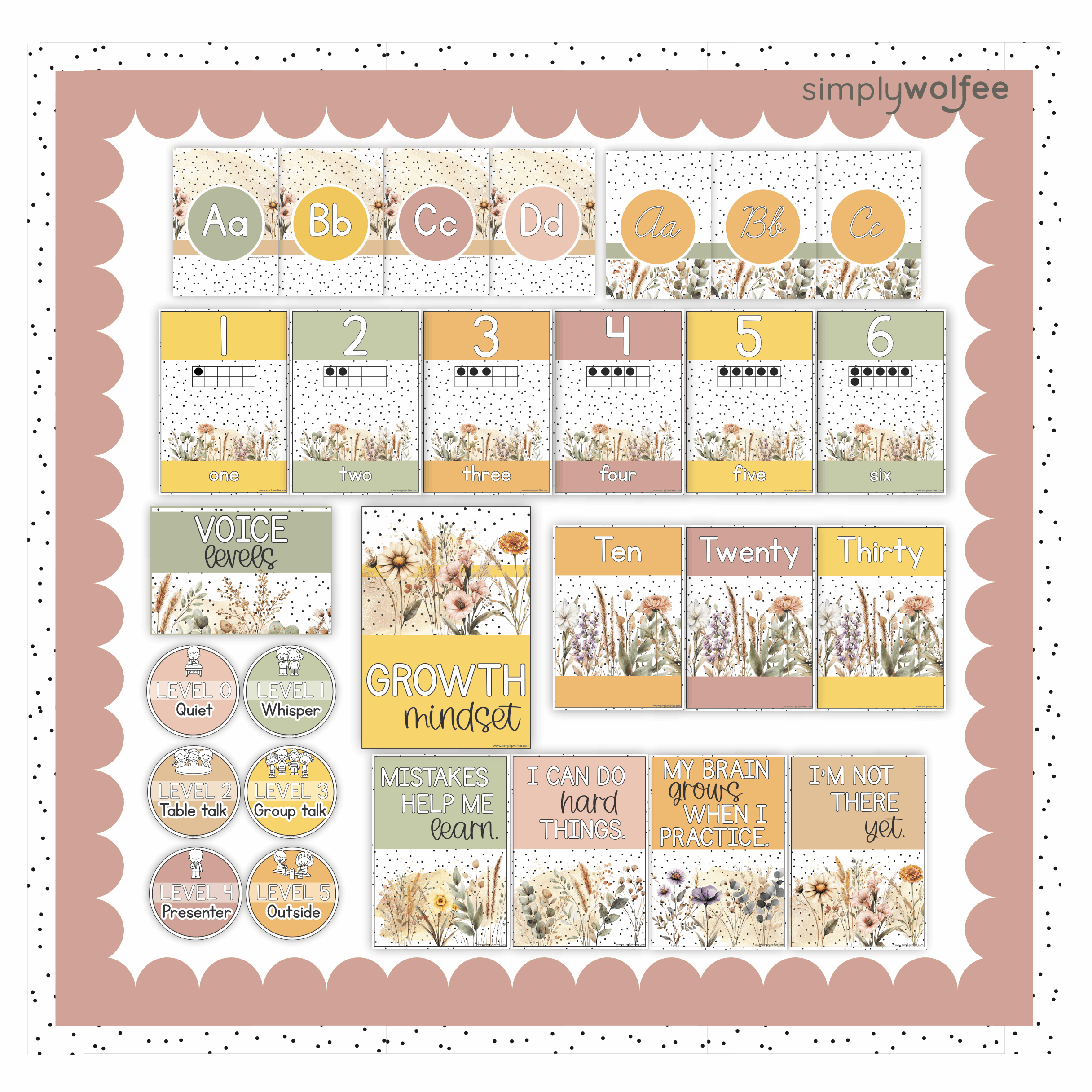 Wild Flowers Class Decor - Full Bundle Editable - Image 6