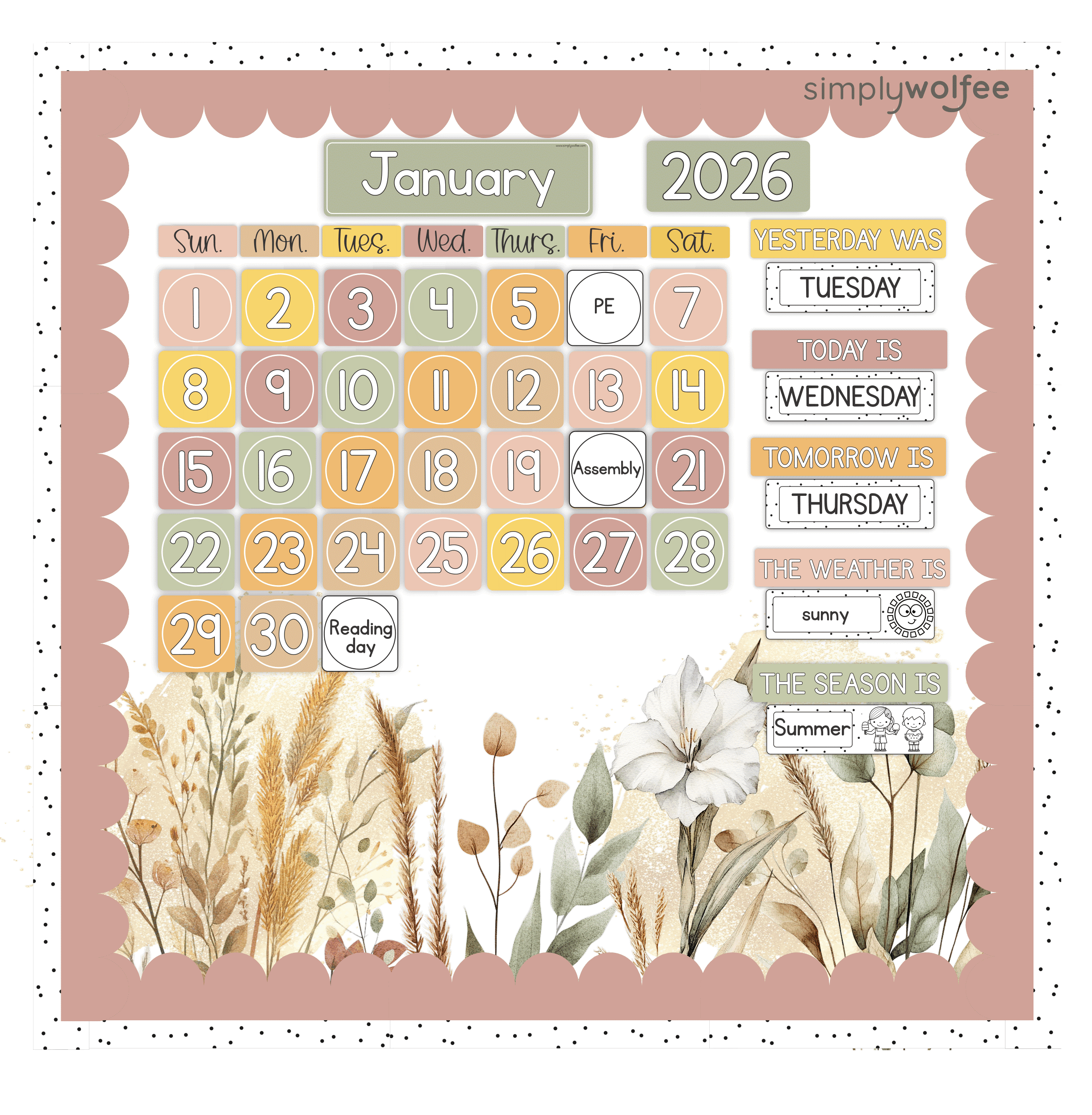 Wild Flowers Class Decor - Full Bundle Editable - Image 8