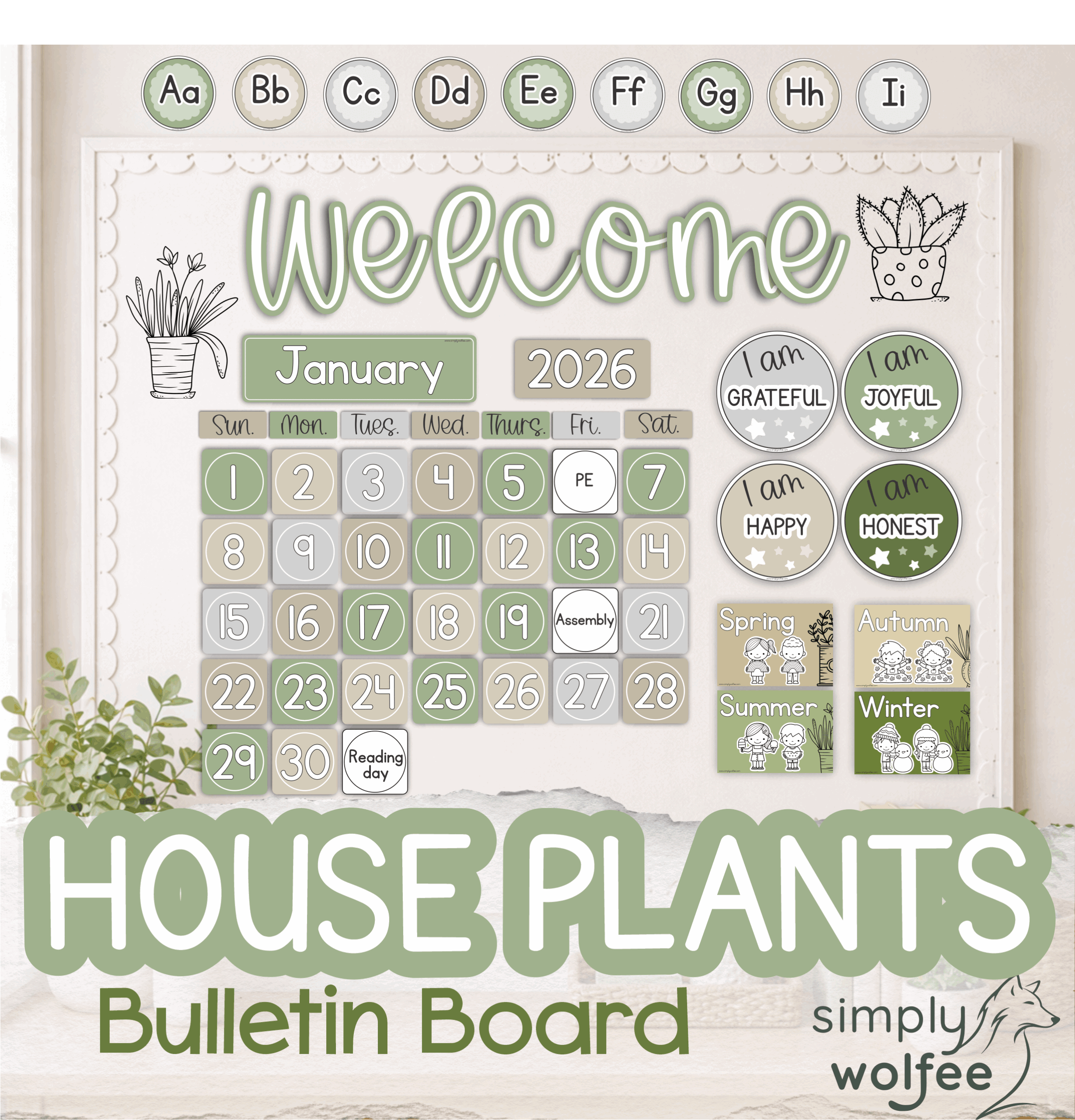 House Plants Bulletin Board Bundle