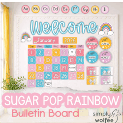 Sugarpop Rainbow Bulletin Board Bundle