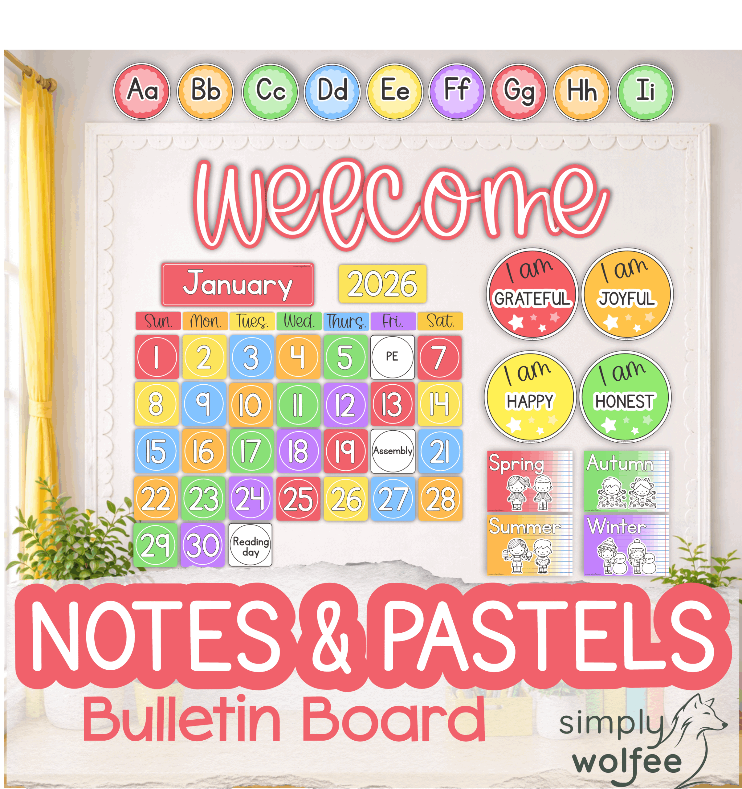 Notes & Pastels Bulletin Board Bundle