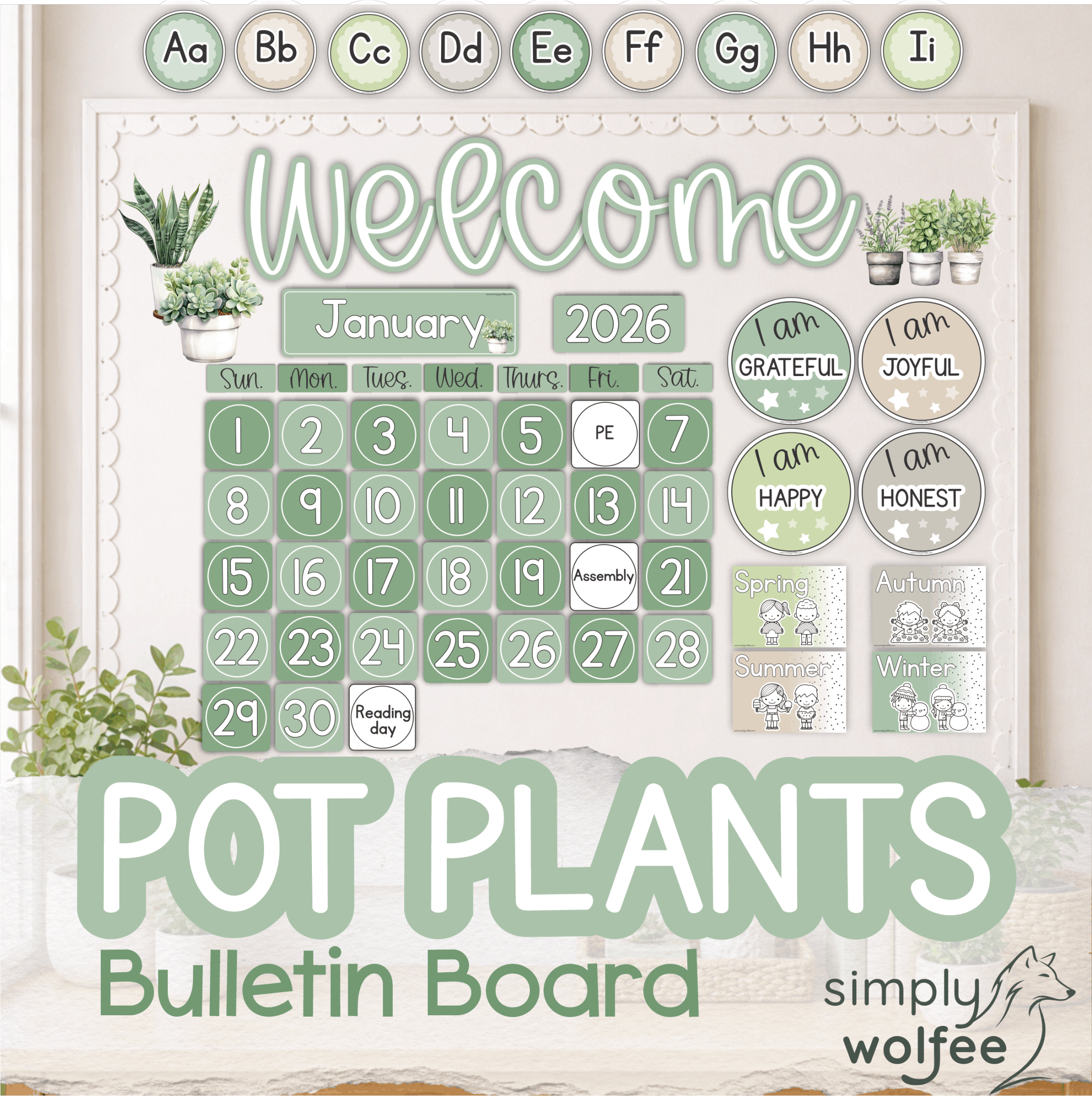 Pot Plants Bulletin Board Bundle