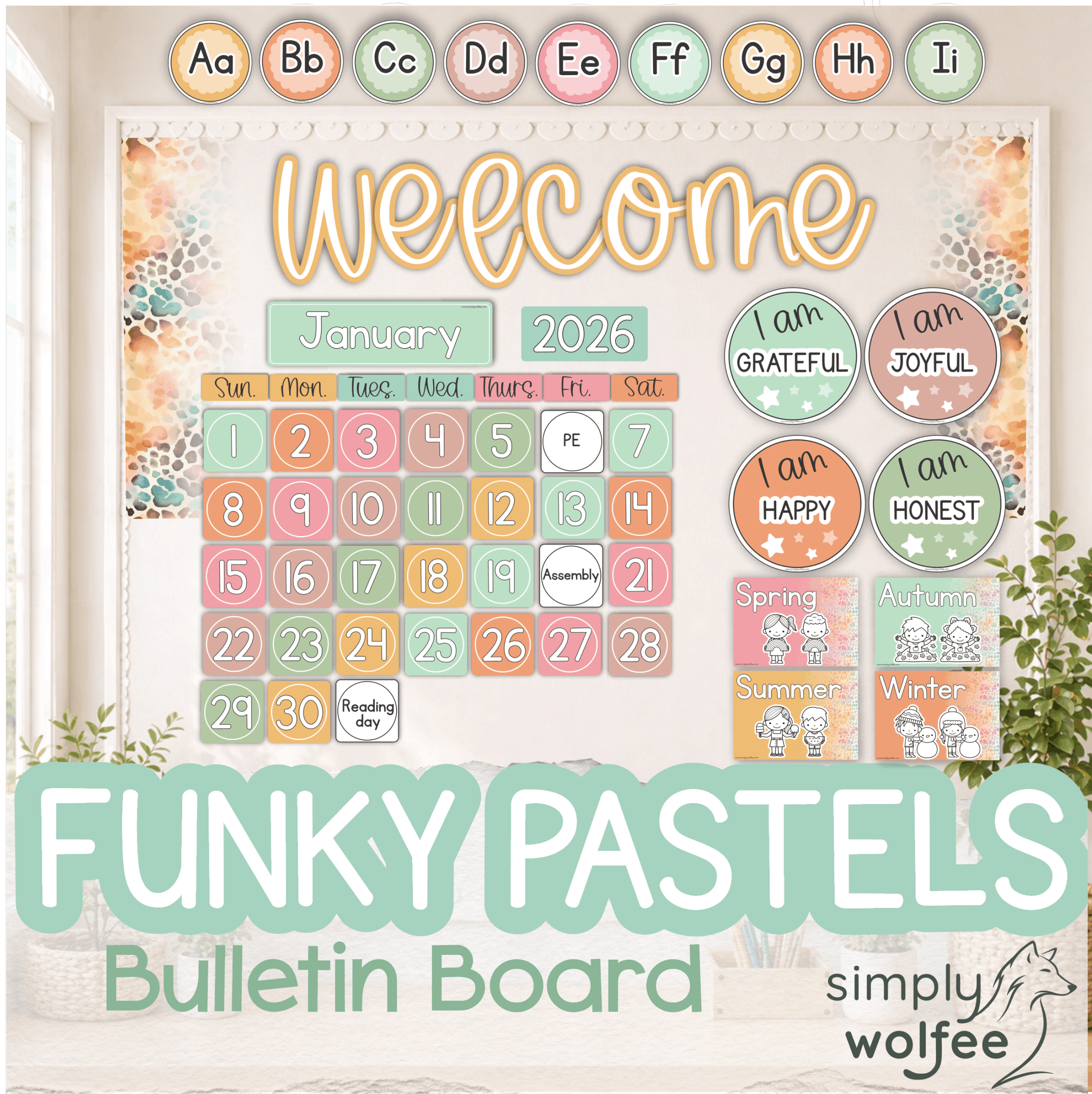Funky Pastels Bulletin Board Bundle