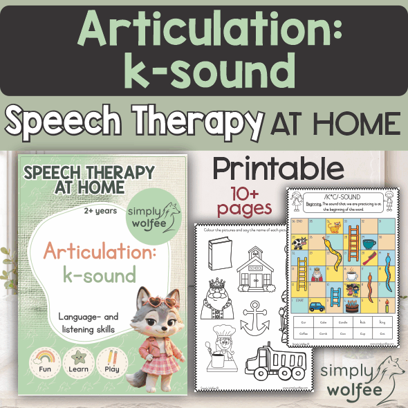 Speech Therapy at home - Articulation - K-sound