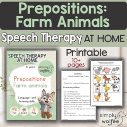 Speech Therapy at home - Prepositions - Farm animals
