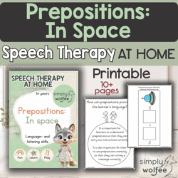 Speech Therapy at home - Prepositions - In space