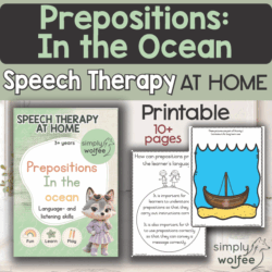 Speech Therapy at home - Prepositions - In the ocean