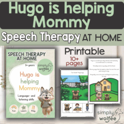 Speech Therapy at home - Hugo is helping Mommy