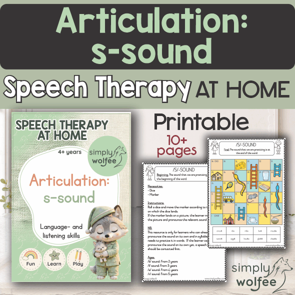 Speech Therapy at home - Articulation - S-sound