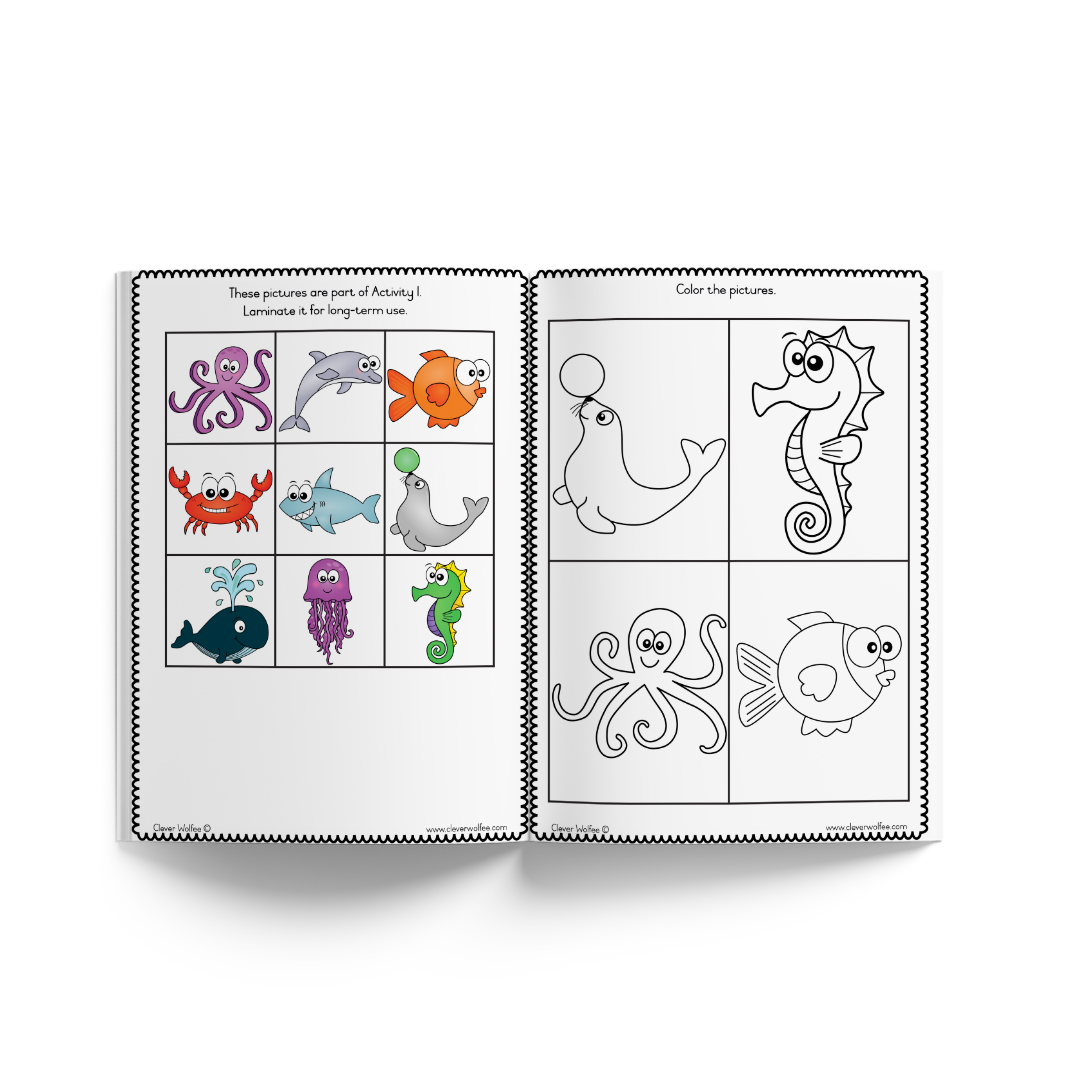 Speech Therapy at home - Prepositions - In the ocean - Image 2