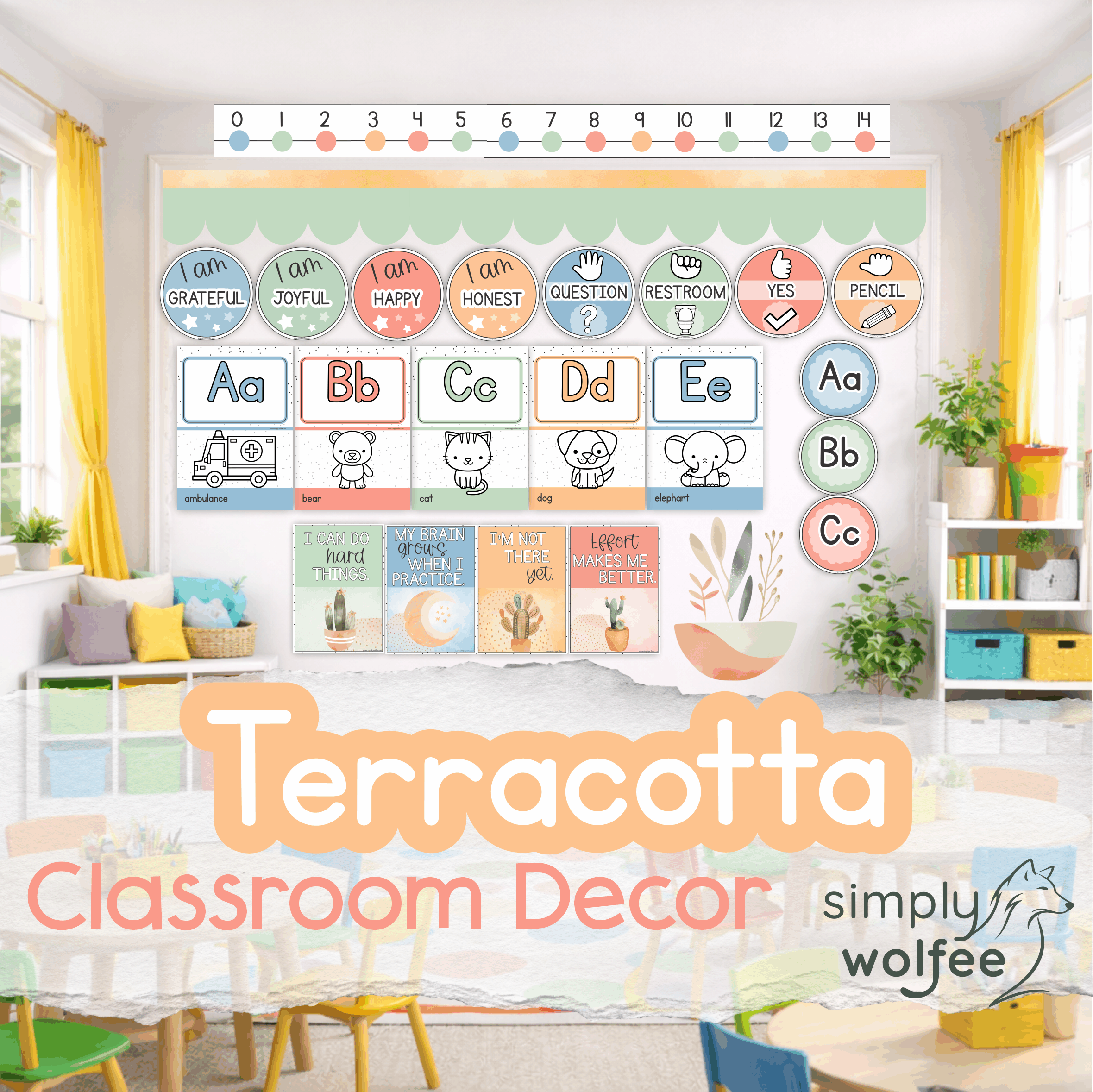 Terracotta Class Decor - Full Bundle Editable