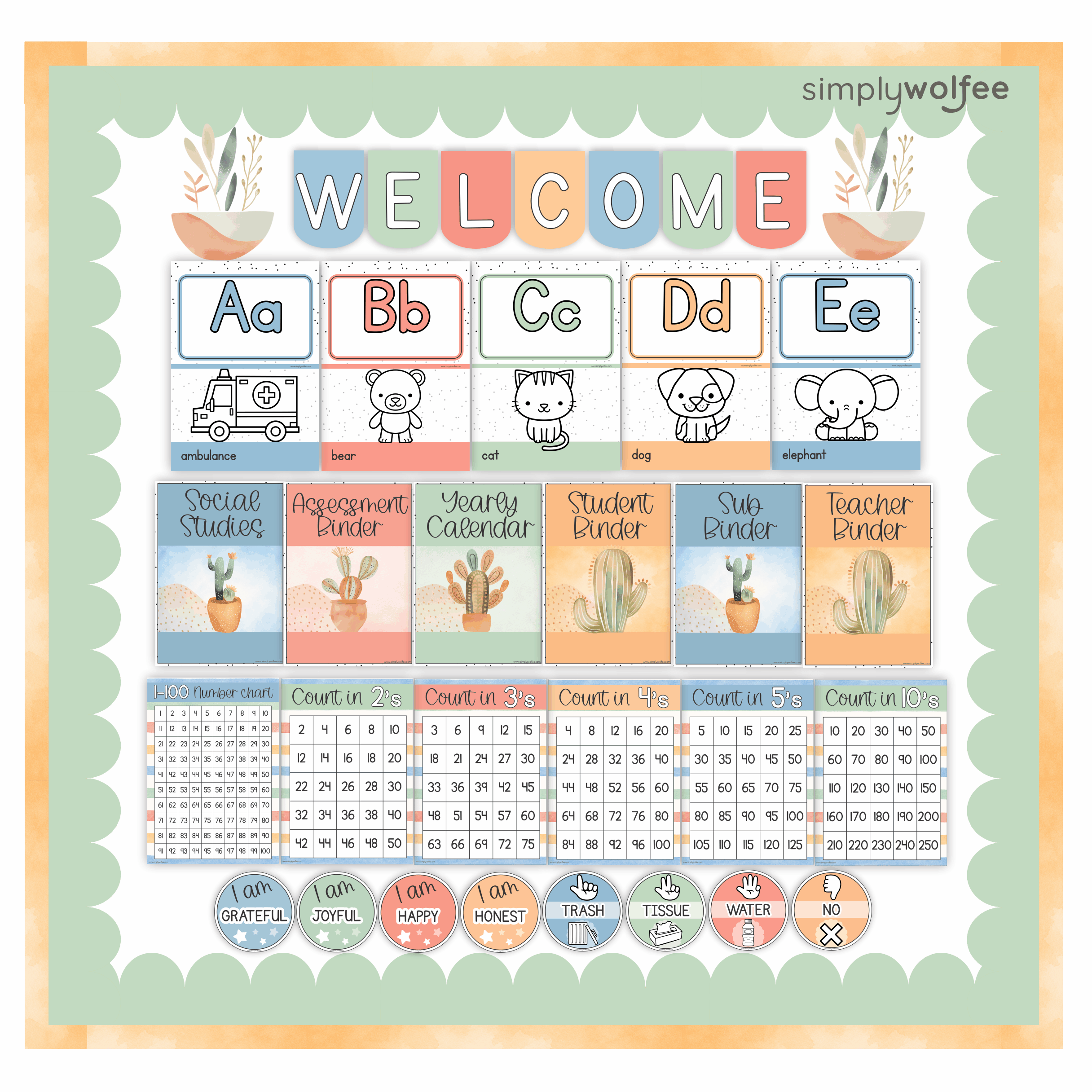 Terracotta Class Decor - Full Bundle Editable - Image 3