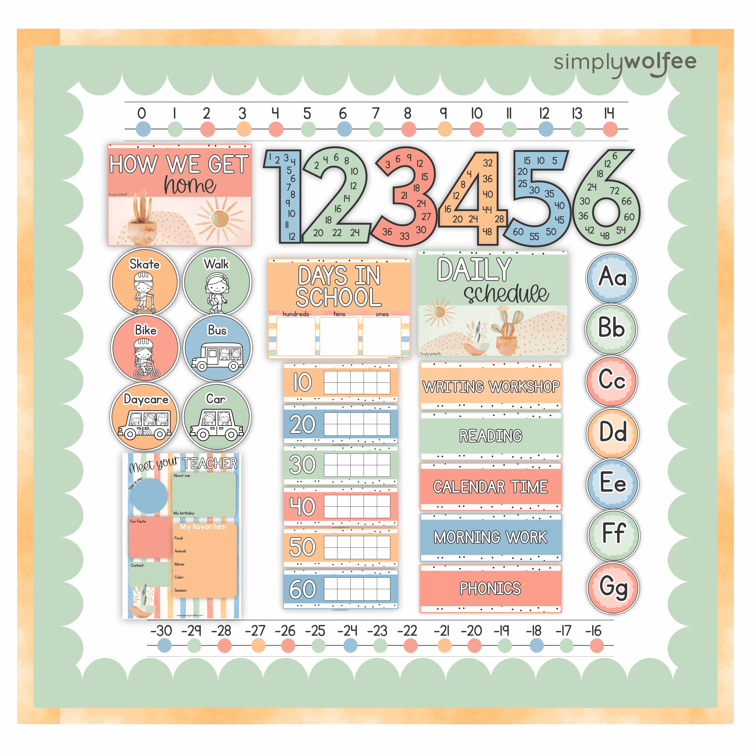 Terracotta Class Decor - Full Bundle Editable - Image 5