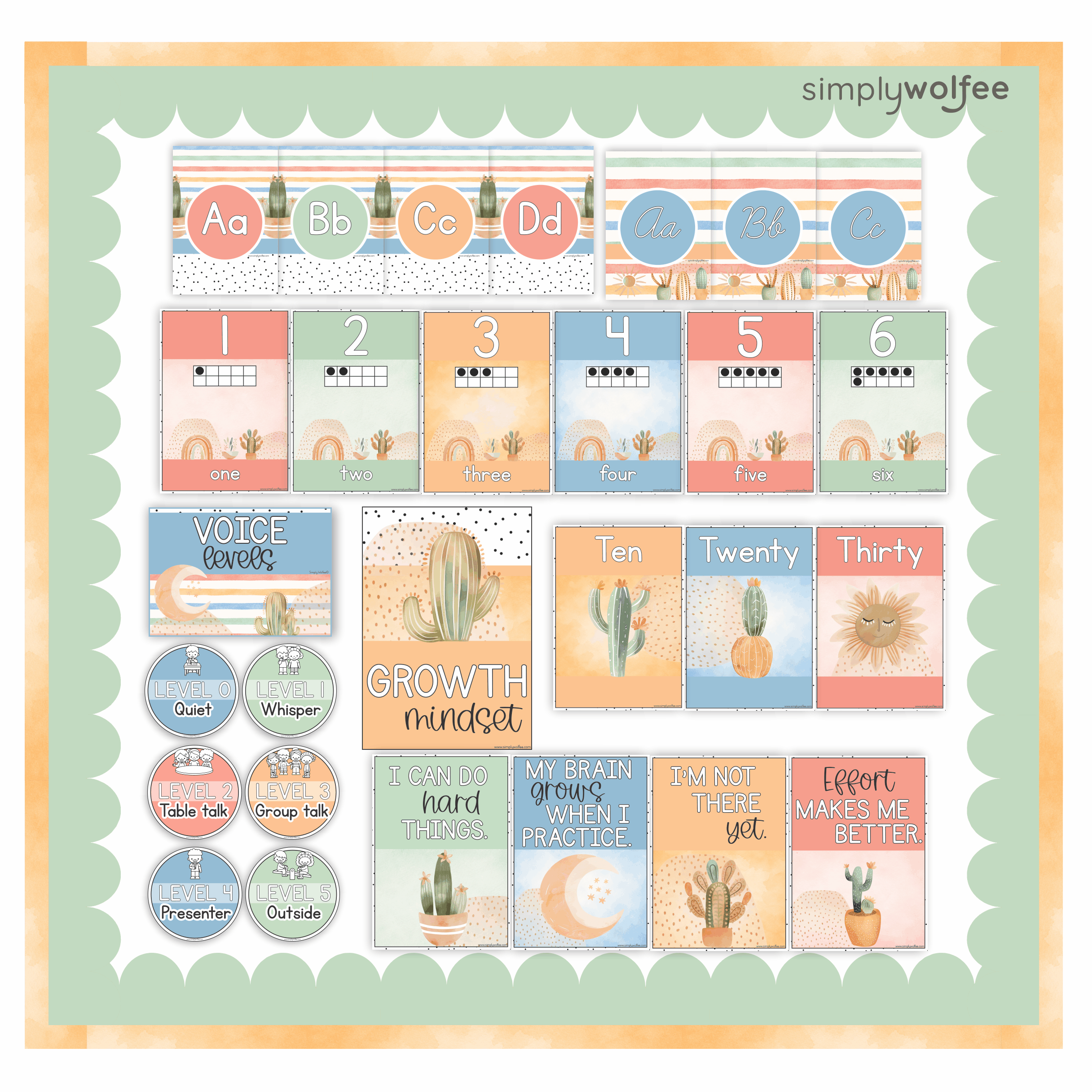 Terracotta Class Decor - Full Bundle Editable - Image 6