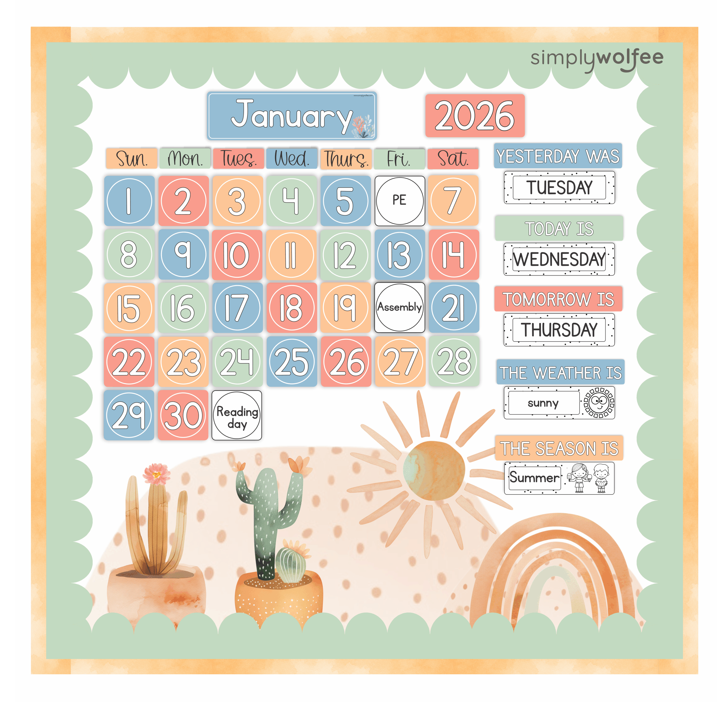 Terracotta Class Decor - Full Bundle Editable - Image 8
