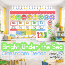 Bright Under The Sea Class Decor - Full Bundle Editable