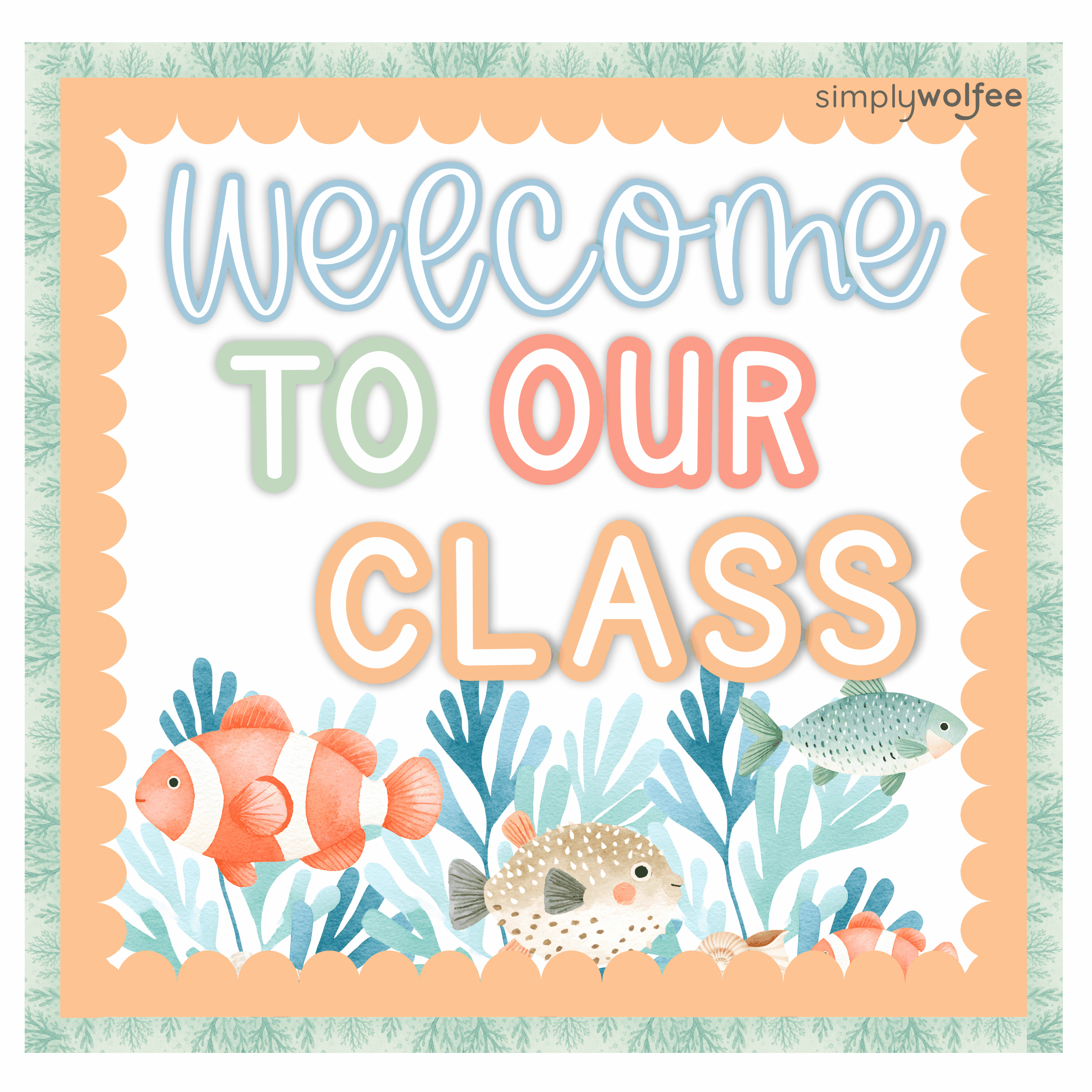 Under The Sea Class Decor - Full Bundle Editable - Image 2