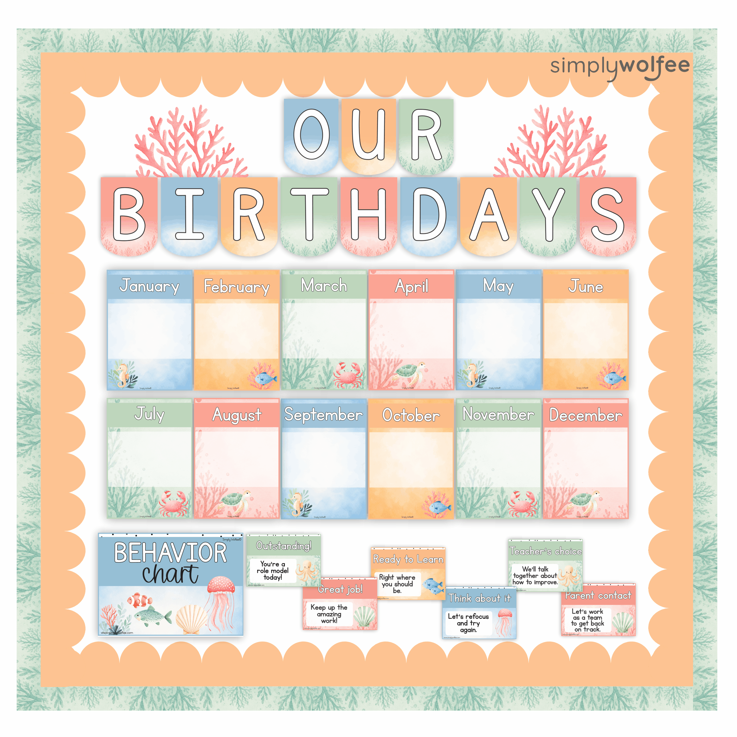 Under The Sea Class Decor - Full Bundle Editable - Image 7