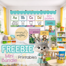 Mini Bright Safari Classroom Bundle - Freebie