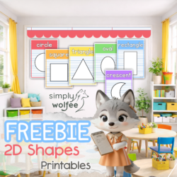 Notes & Pastel 2D Shapes - Freebie