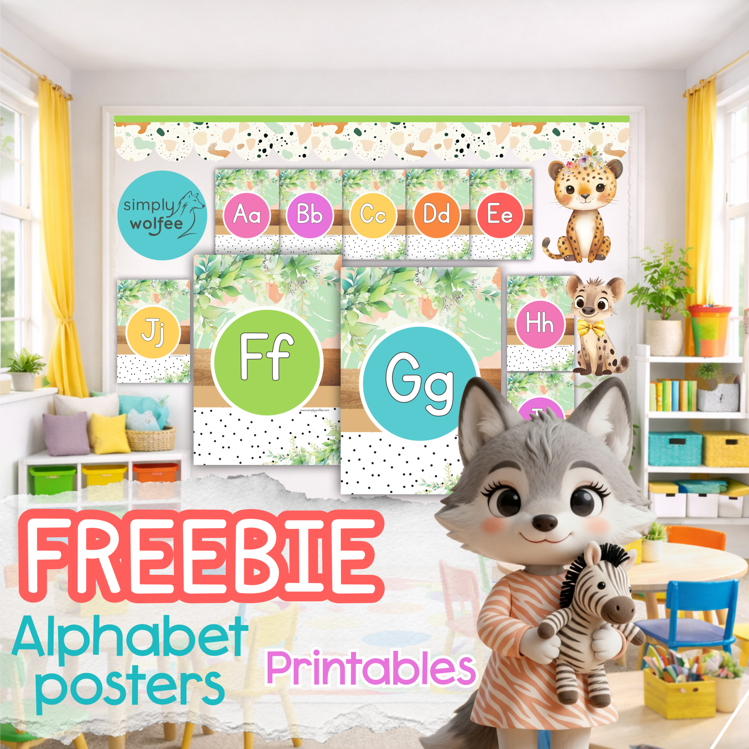 Safari Adventure Alphabet Print Writing - Freebie
